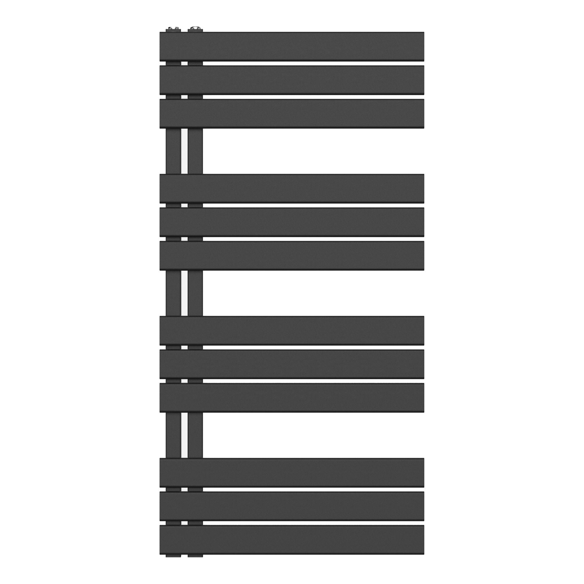 Belrad Handdoekradiator links aansluiting/comb- zwart 1200x600-681w