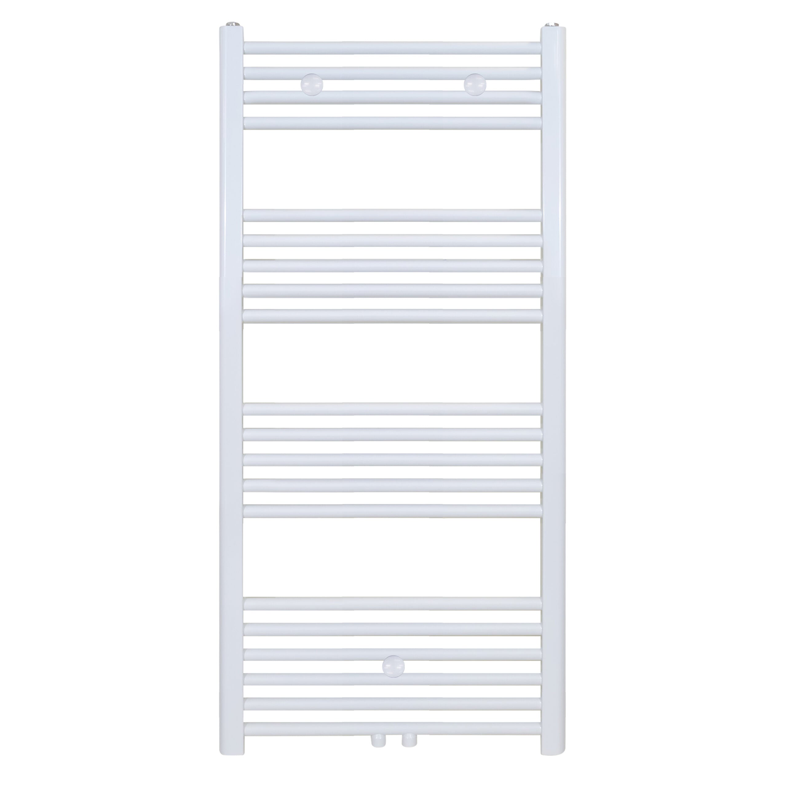 Belrad handdoekdroger - links-rechts/middenaansluiting - 458 watt - 1200x400cm - glanzend wit