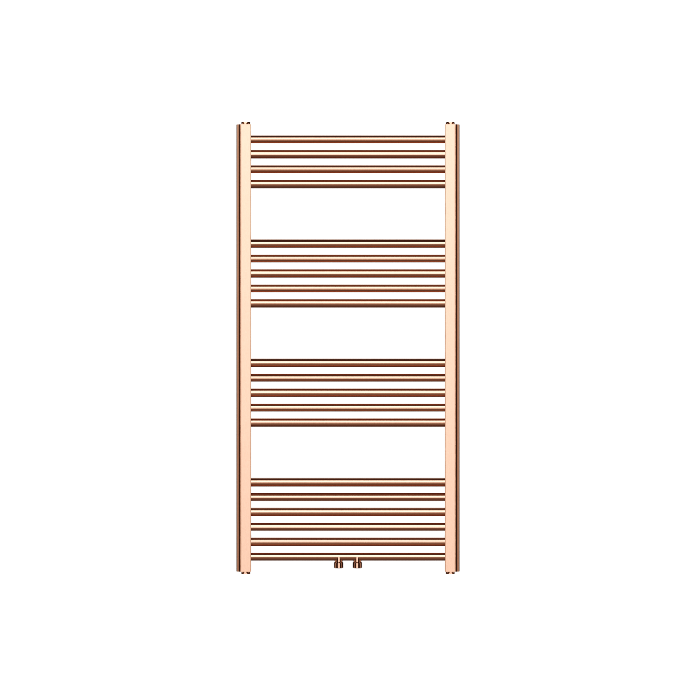 Belrad handdoekdroger - links-rechts/middenaansluiting - 414 watt - 1200x600cm - geborsteld koper
