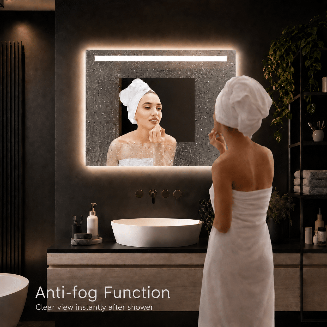 Badkamerspiegel Ambi LED 80x60