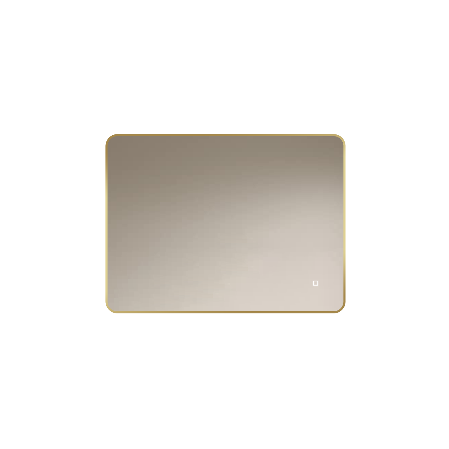Badkamerspiegel Marbella 80x60 , met gouden lijst.