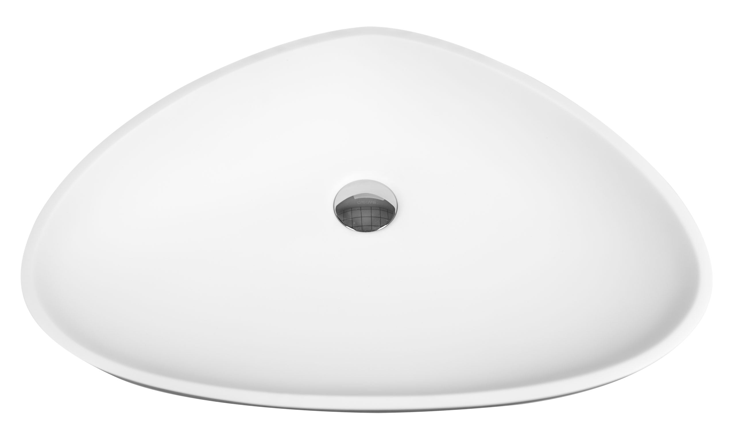 Aloni corona solid surface wastafel (63x42x14cm) - wit