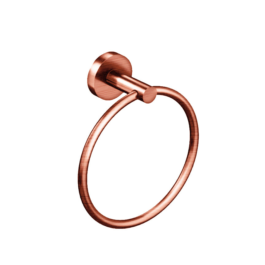 Aloni handdoekring 16 cm - geborsteld koper