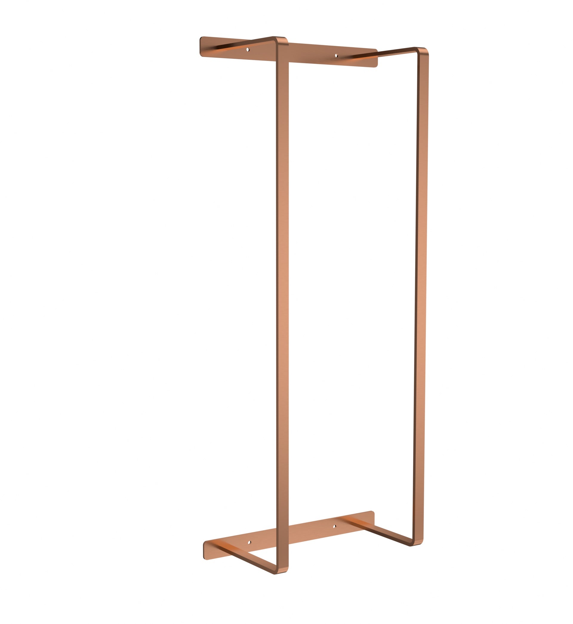 Handdoekrek - verticaal - 67x28x14 cm - geborsteld koper