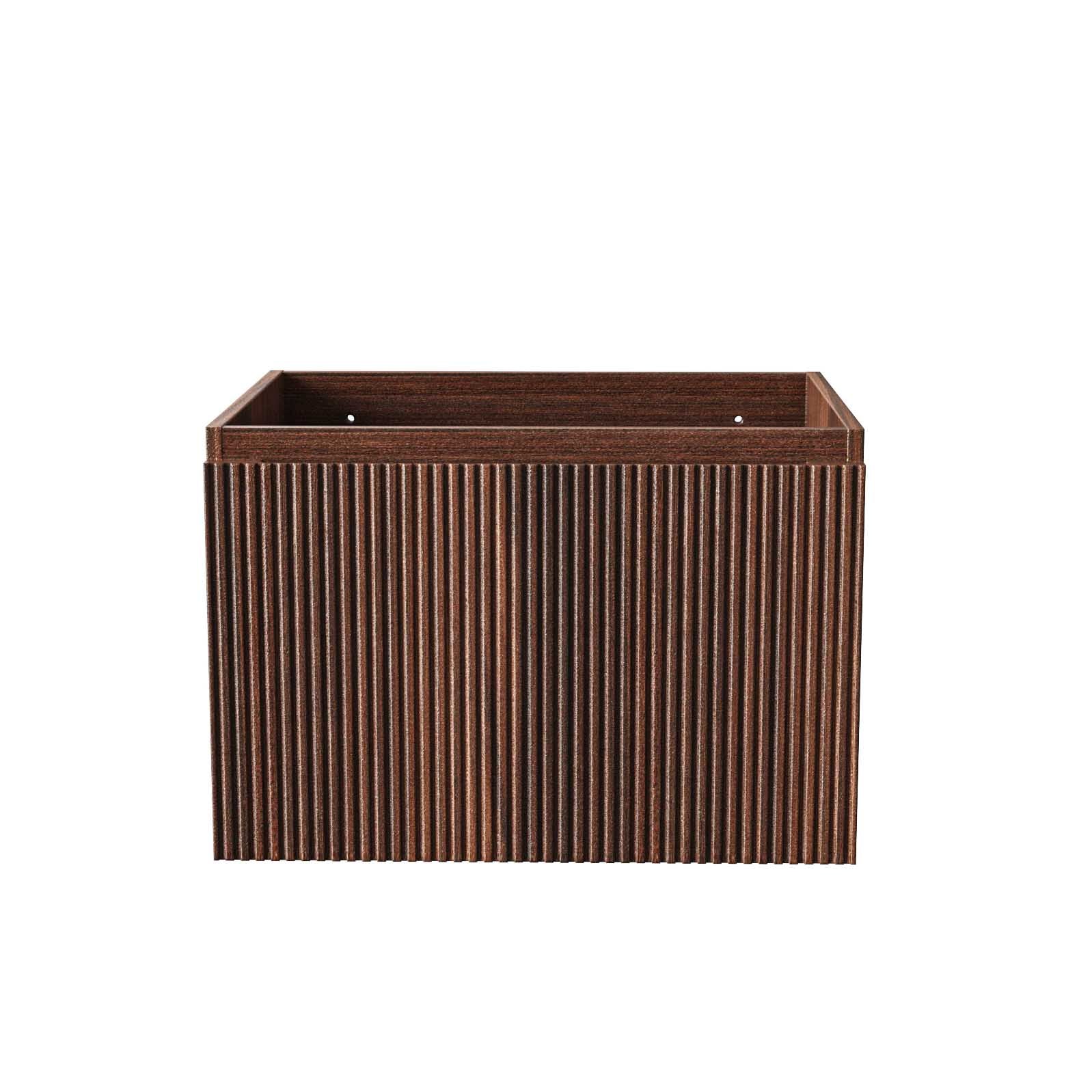 Aloni ela wastafelonderkast - 1 lade - greeploos - soft close – 60x40x45 cm - wenge