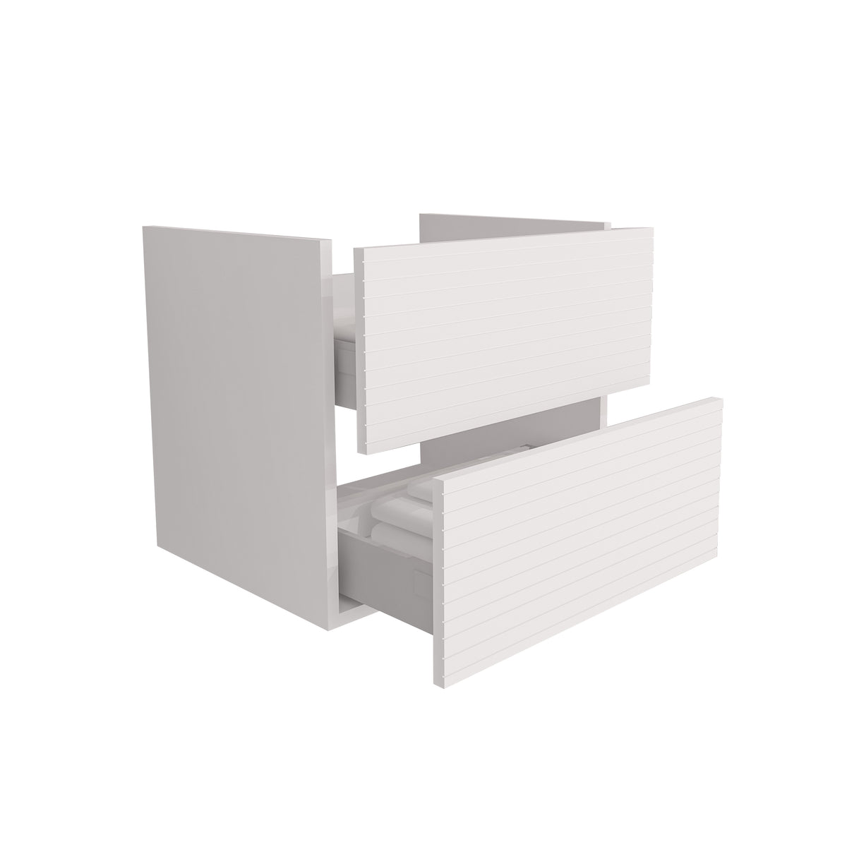 Aloni Elite onderkast met horizontaal reliëf (60cm) - mat wit