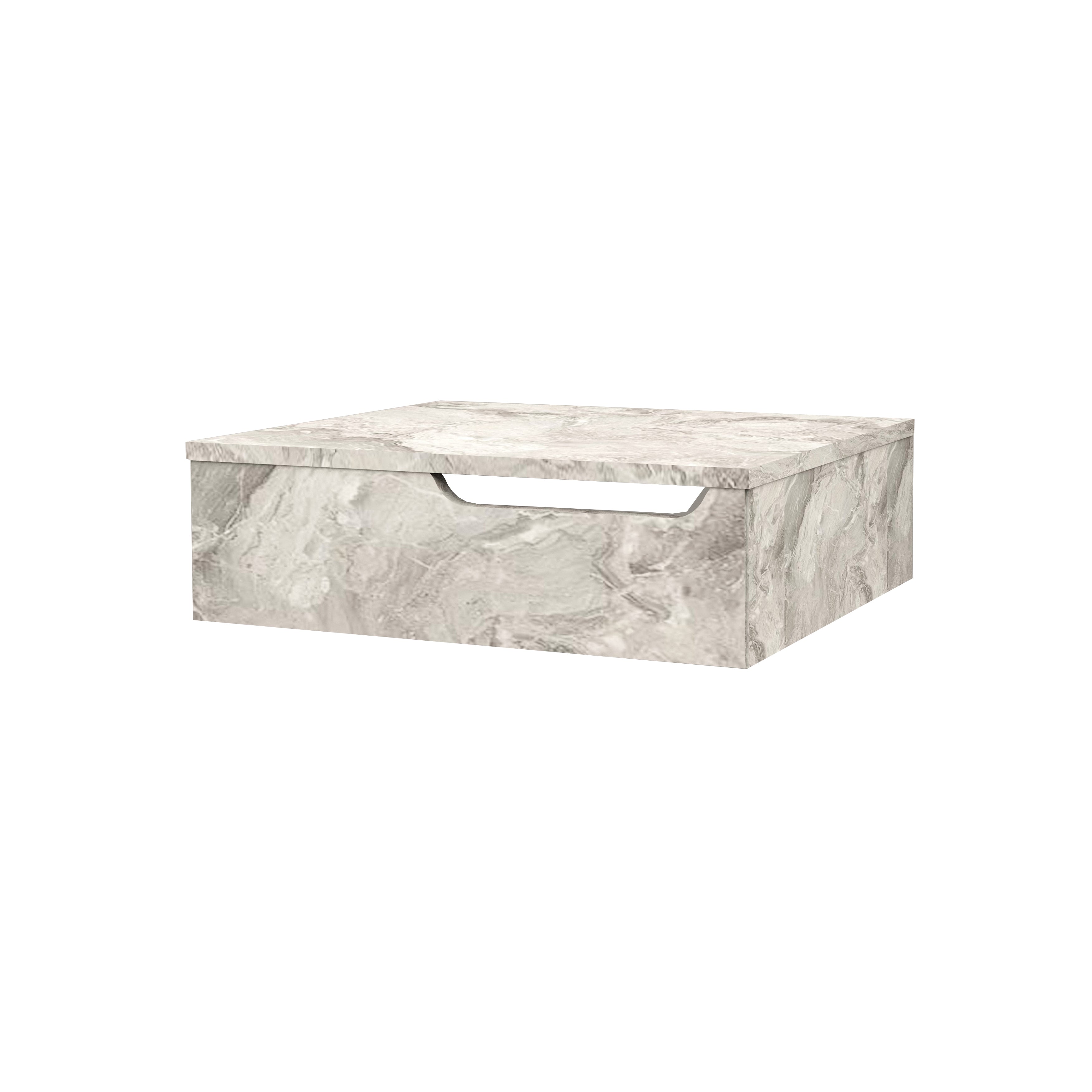 Felix onderkast met handdoekuitsparing (60cm) - grijs marmer