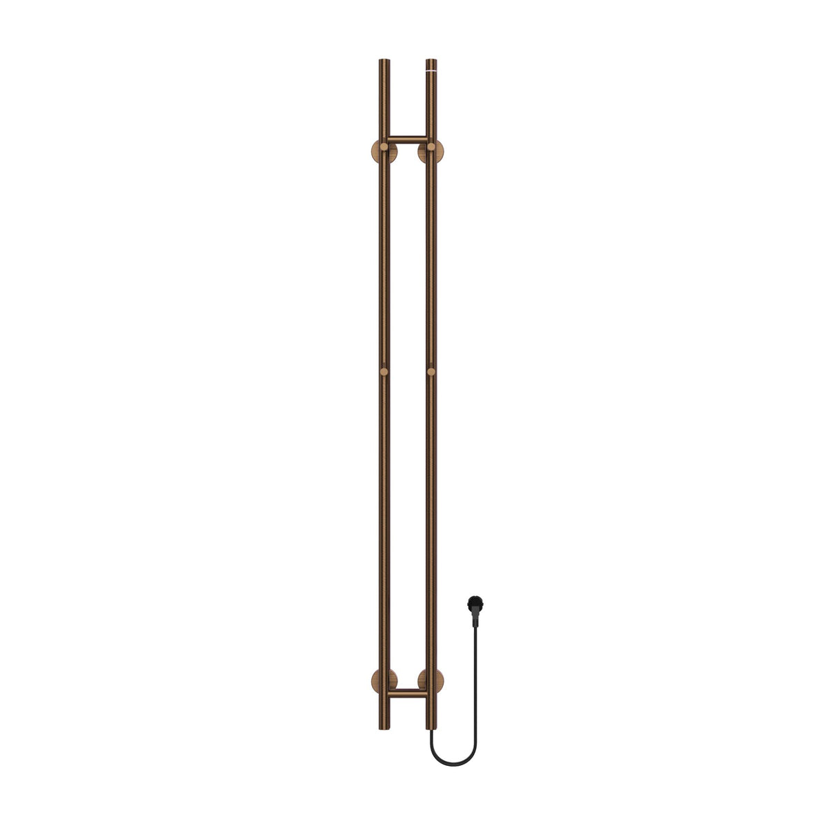Belrad elektrische staafhanddoekdroger - dubbel - met digitale, programeerbare thermostaat - 120 w - ø2,5 cm - 150 x 16,8 x 1