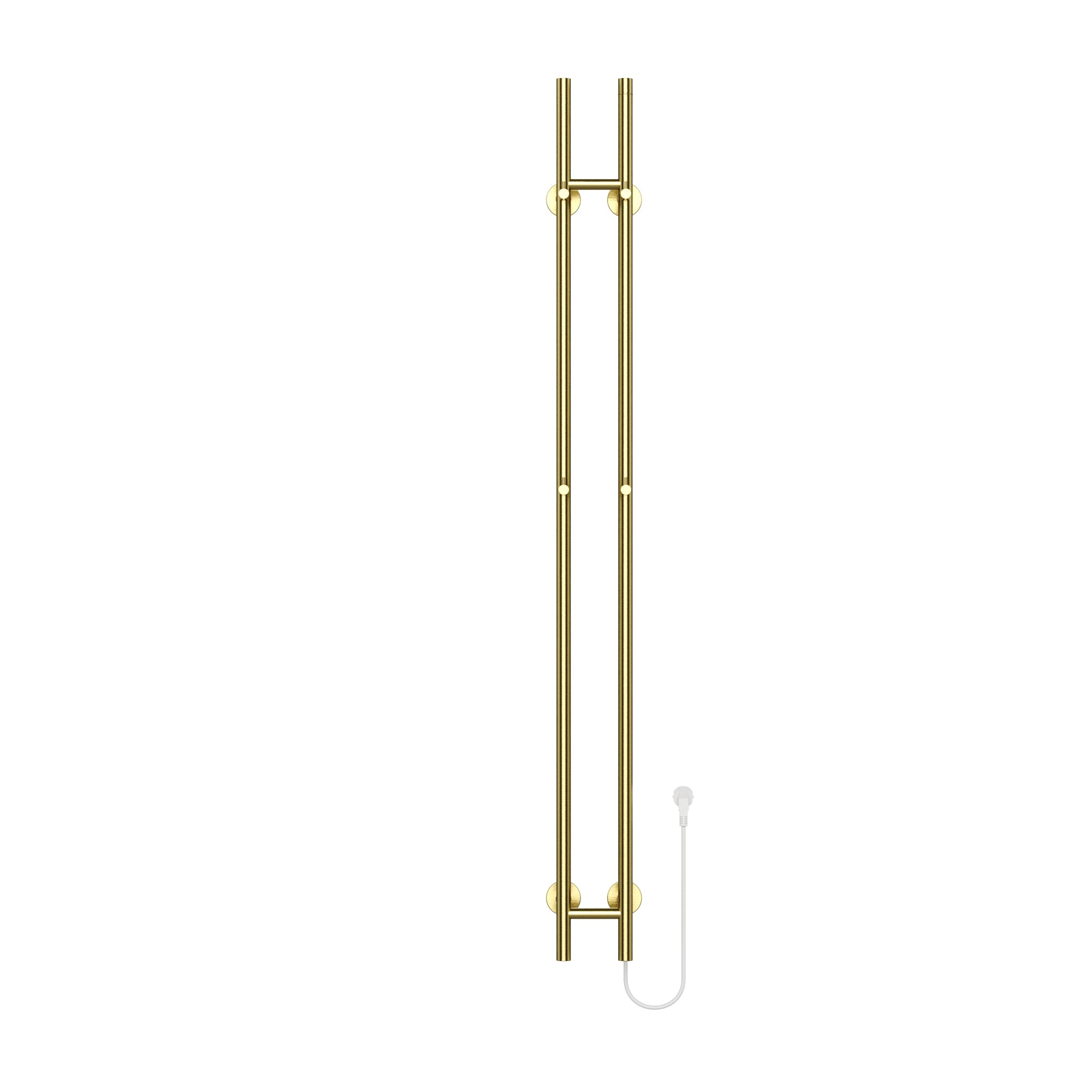Belrad elektrische staafhanddoekdroger - dubbel - met digitale, programeerbare thermostaat - 120w - ø2,5cm - 150x16,8x12,7 cm - geborsteld goud