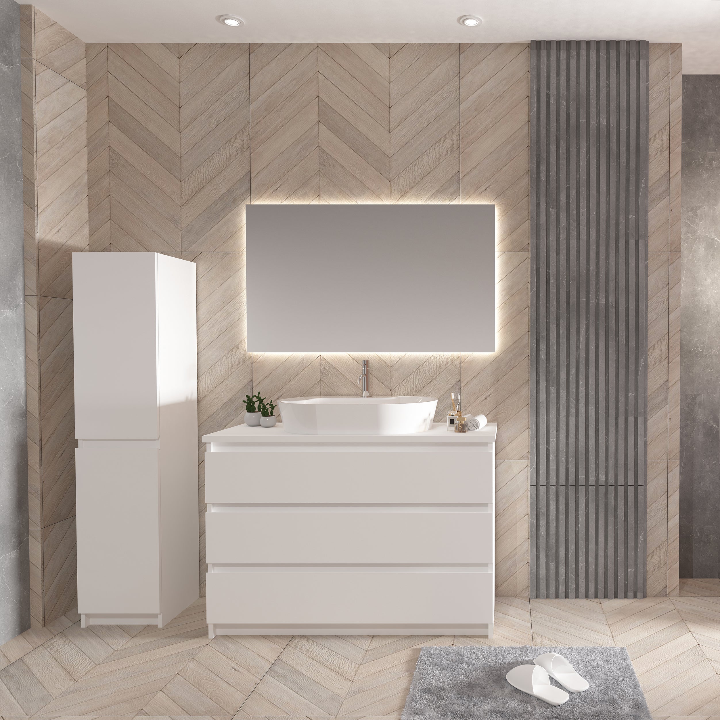 Jupiter onderkast (120cm) - mat wit