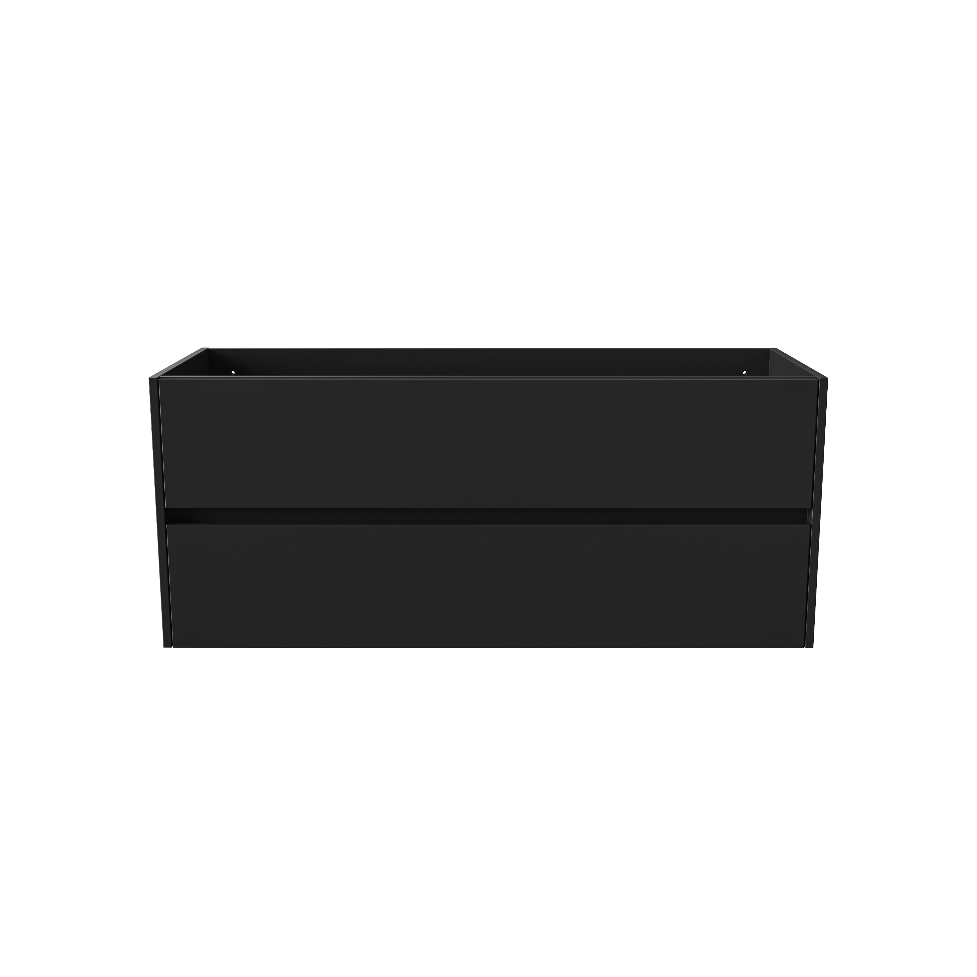 Aloni hayat wastafelonderkast - 2 lades - softclose - greeploos - 119,5x50x45 cm - mat zwart