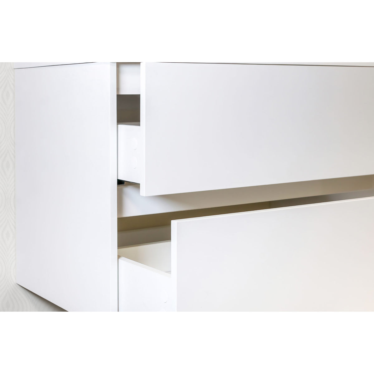 Aloni hayat wastafelonderkast - 2 lades - softclose - greeploos - 119,5x50x45 cm - glanzend wit
