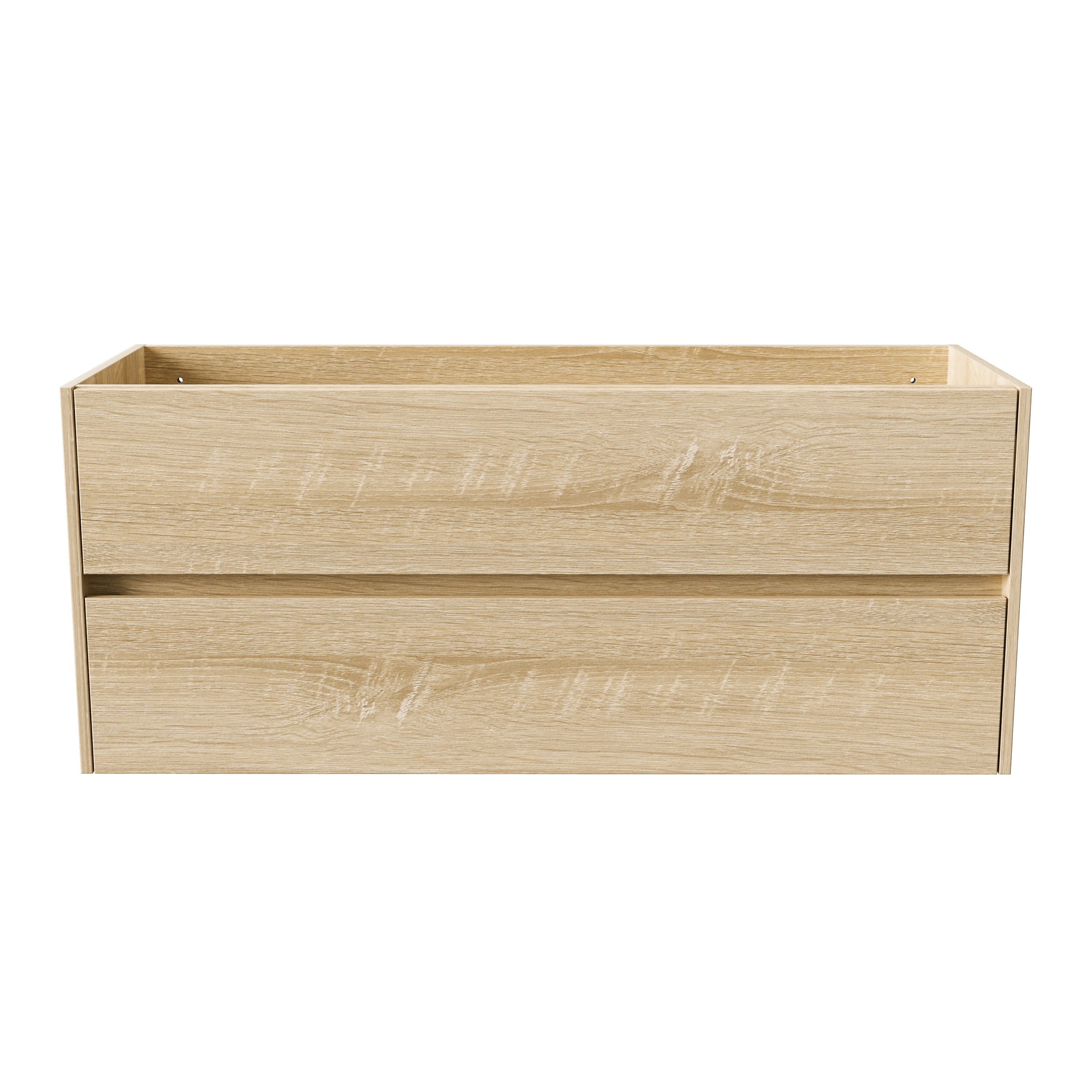 Aloni hayat wastafelonderkast - 2 lades - softclose - greeploos - 119,5x50x45 cm - eik