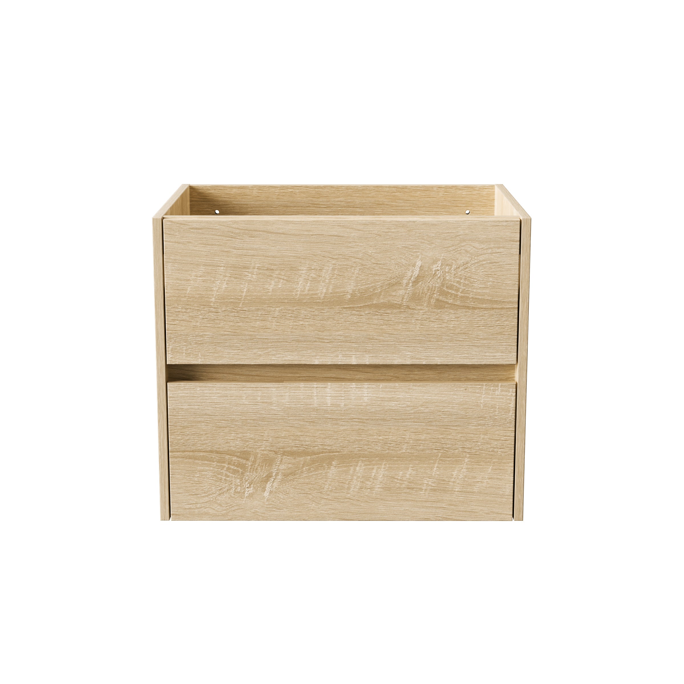 Aloni hayat wastafelonderkast - 2 lades - softclose - greeploos - 59,5x50x45 cm - eik