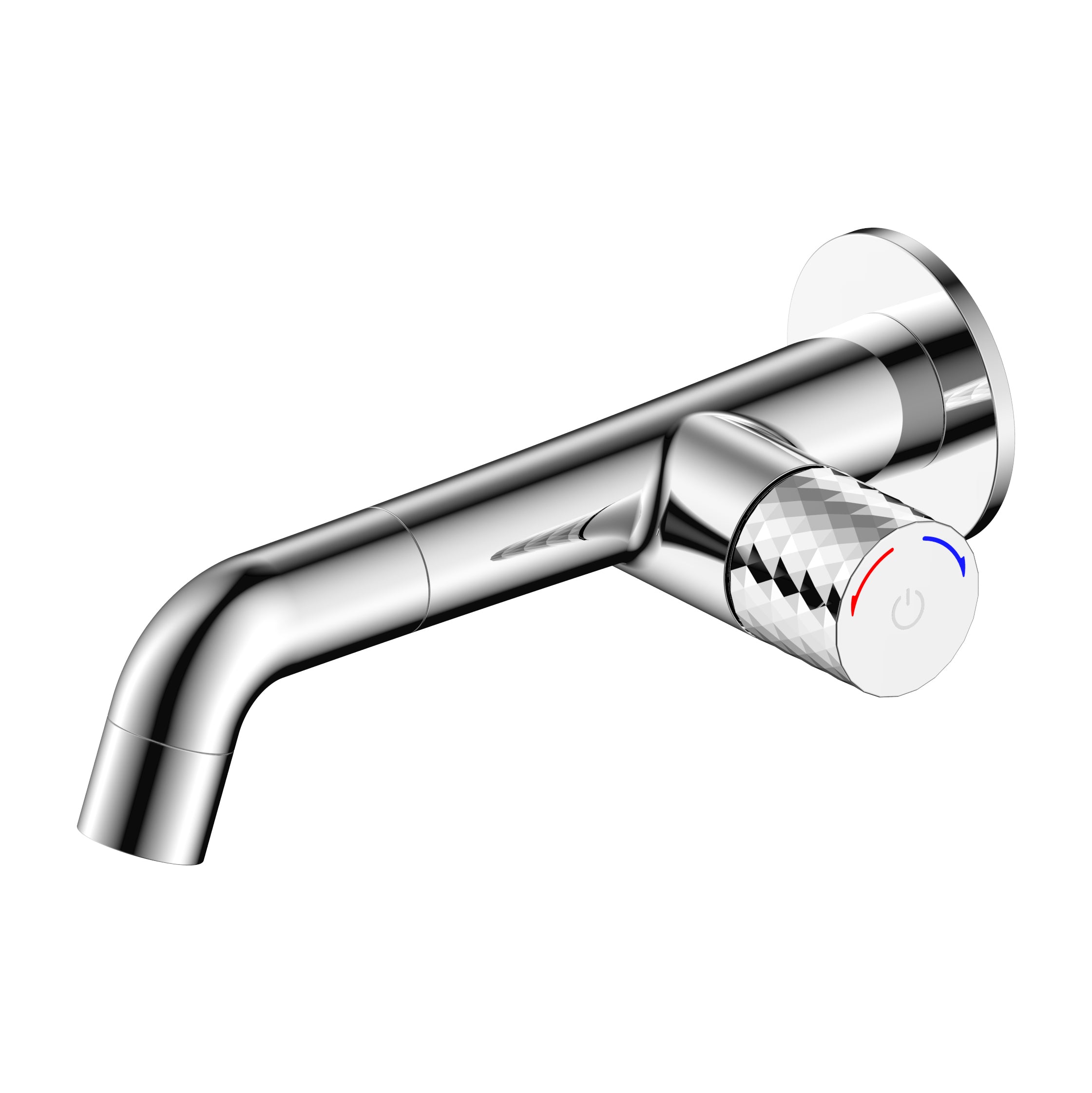 Aloni flow wastafelmengkraan - drukknop - inbouw - chroom