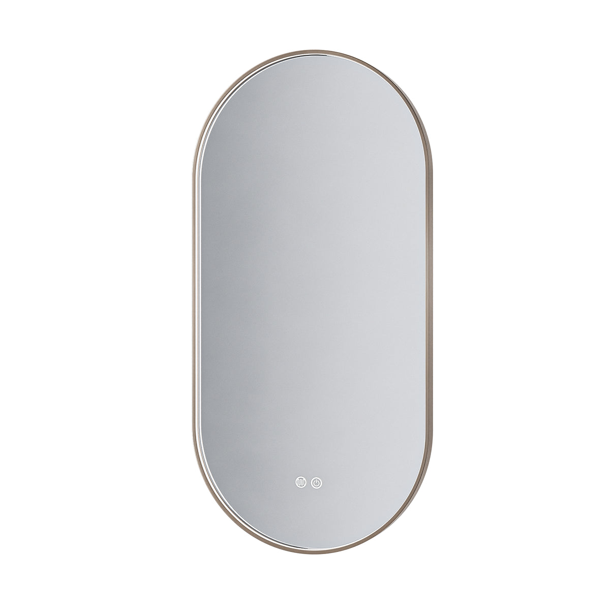 Aloni avalo spiegel - met LED verlichting - ovaal - met lijst - anti-condens - kleurtemperatuur LED 3000-6000k - dimbaar - 50