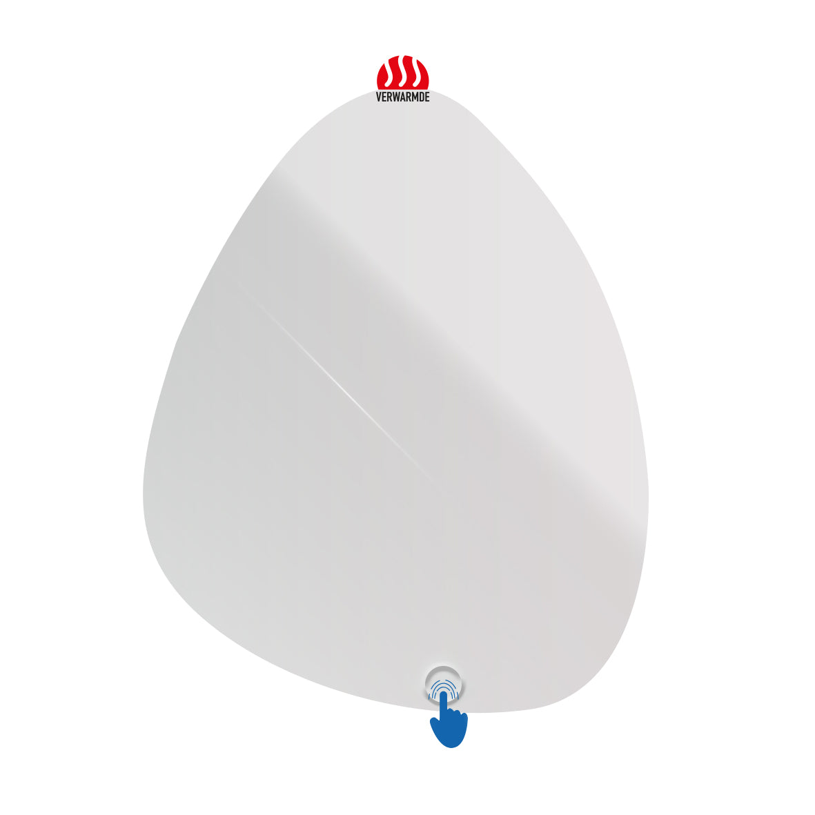 Aloni uovo spiegel - met led verlichting - eirond - zonder lijst - met verwarming - kleurtemperatuur led 3500-6500k - 60x80cm