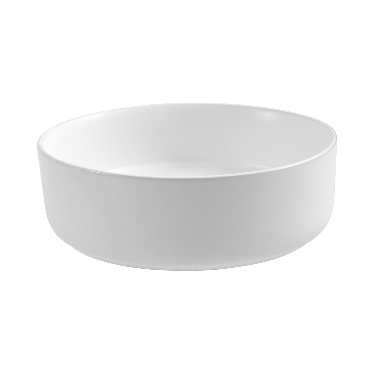 Aloni fira waskom - opbouw - zonder overloop - zonder kraangat - met click waste - keramiek - 36x12,5x36 cm - mat wit