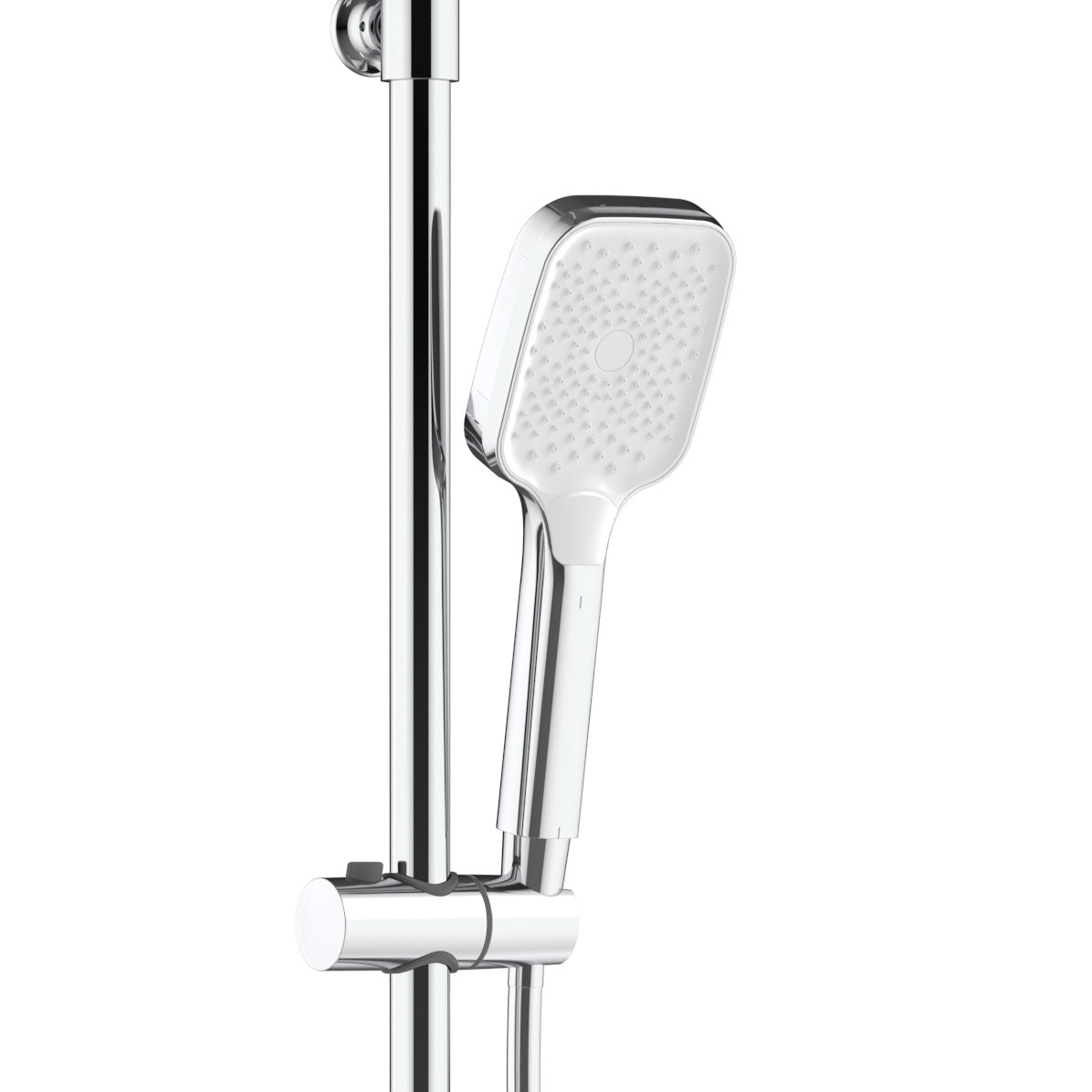 Aloni thermostatische douchekraan met planchet chroom wit