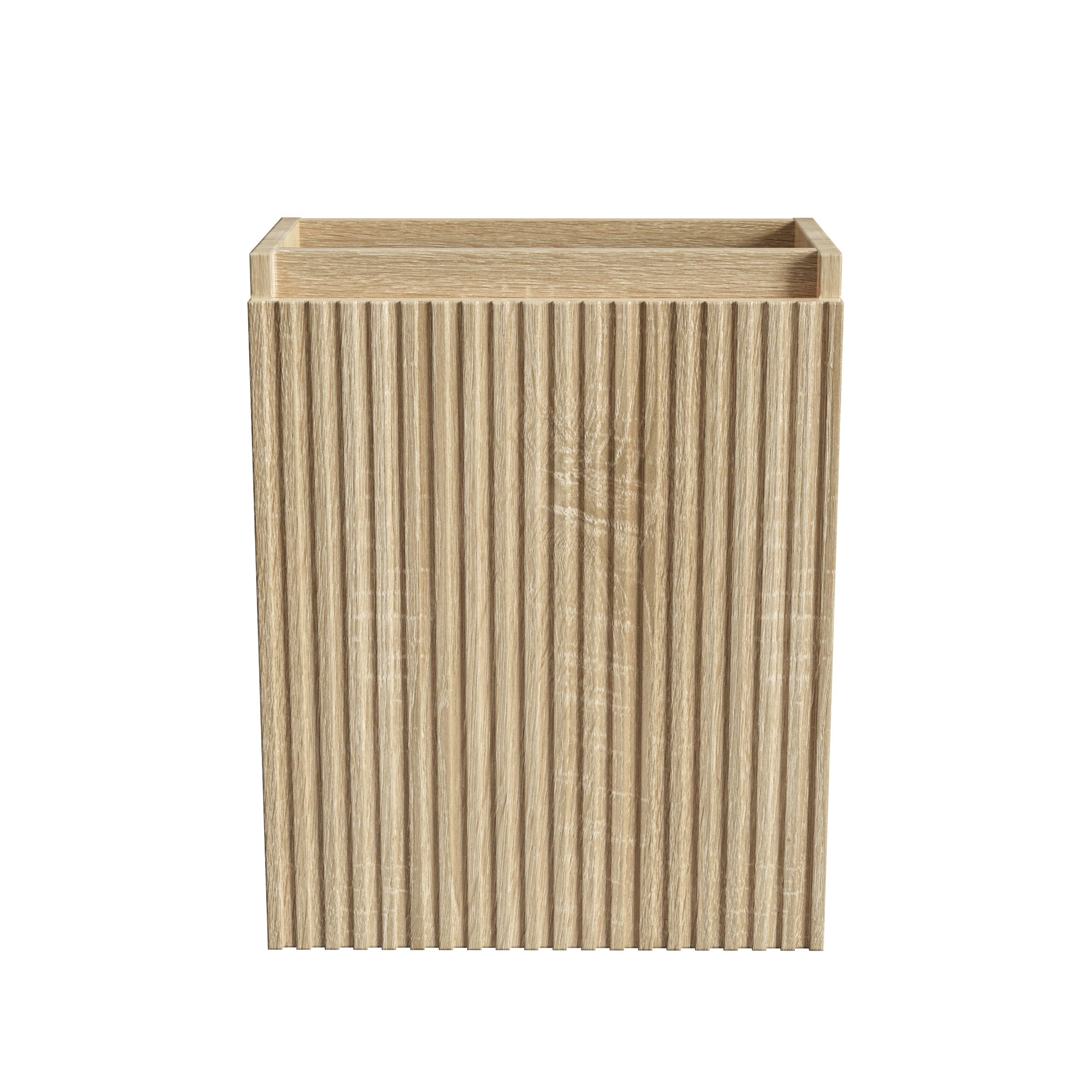 Aloni mikaro toiletmeubelonderkast - 1 deur - omkeerbaar - greeploos - soft close - 40x50x22,3 cm - licht eiken