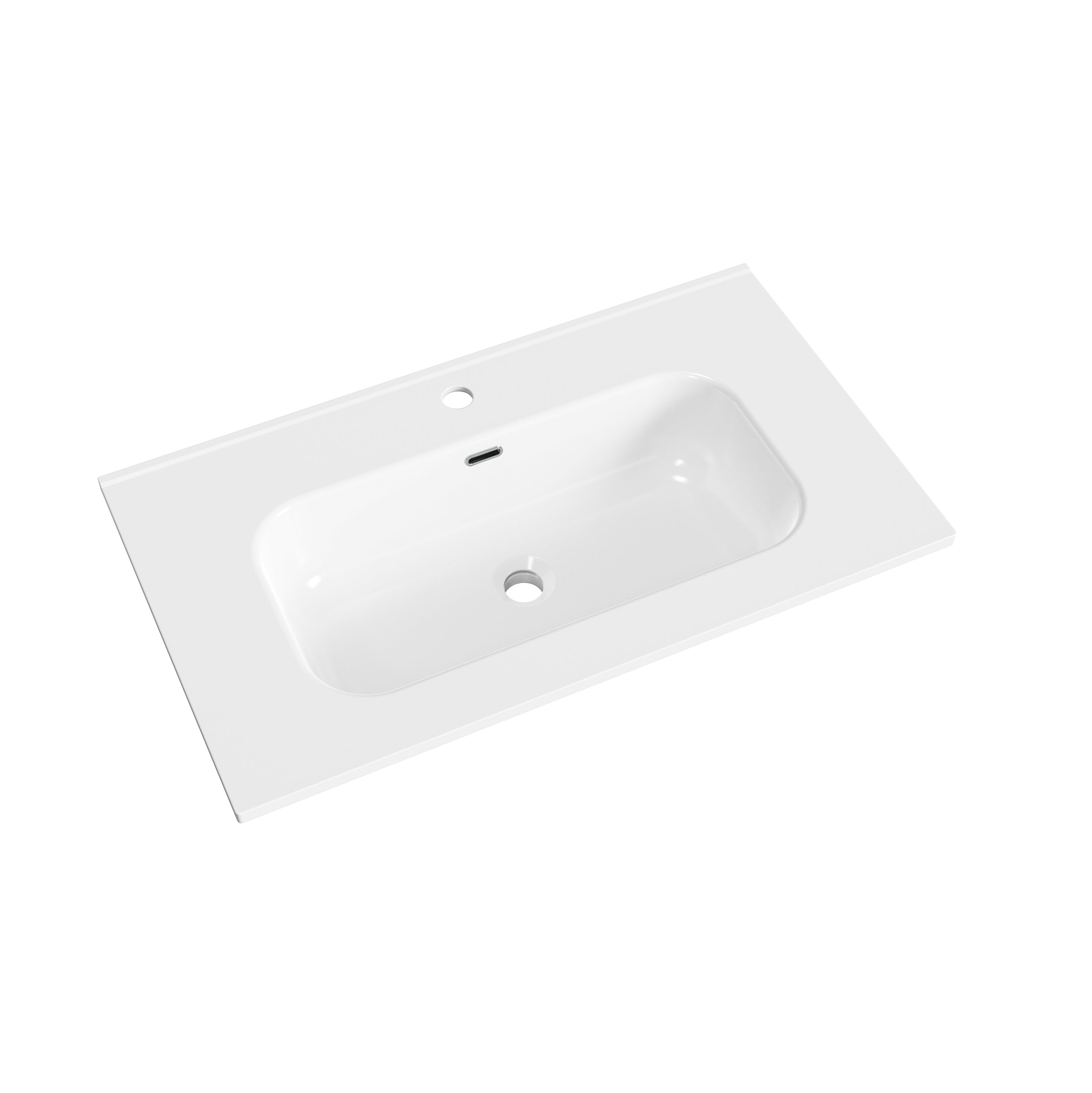 Aloni liva wastafel 80x46cm keramiek glanzend wit