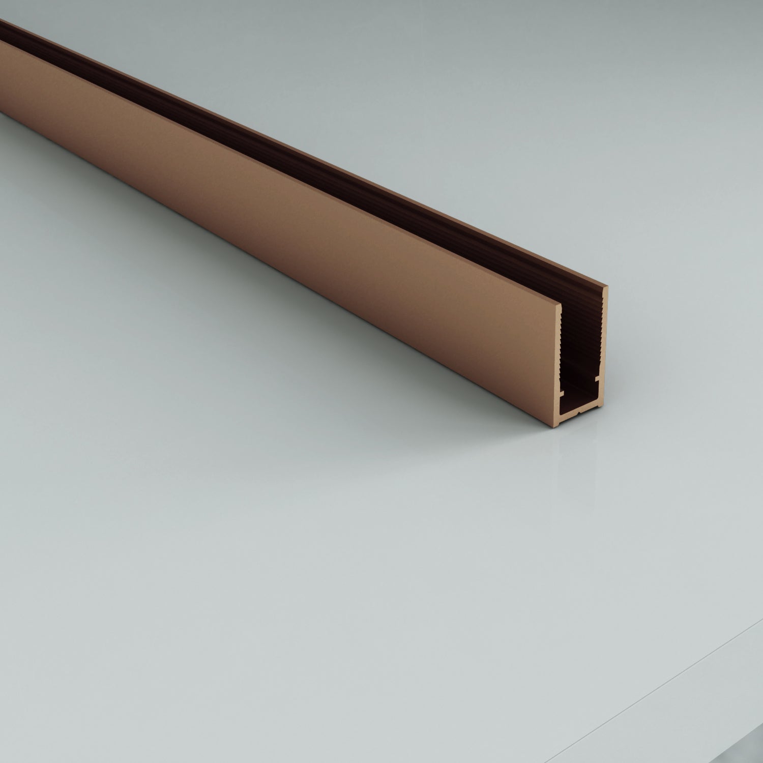 Aloni muurprofiel voor douchewand - 200 cm - geborsteld koper
