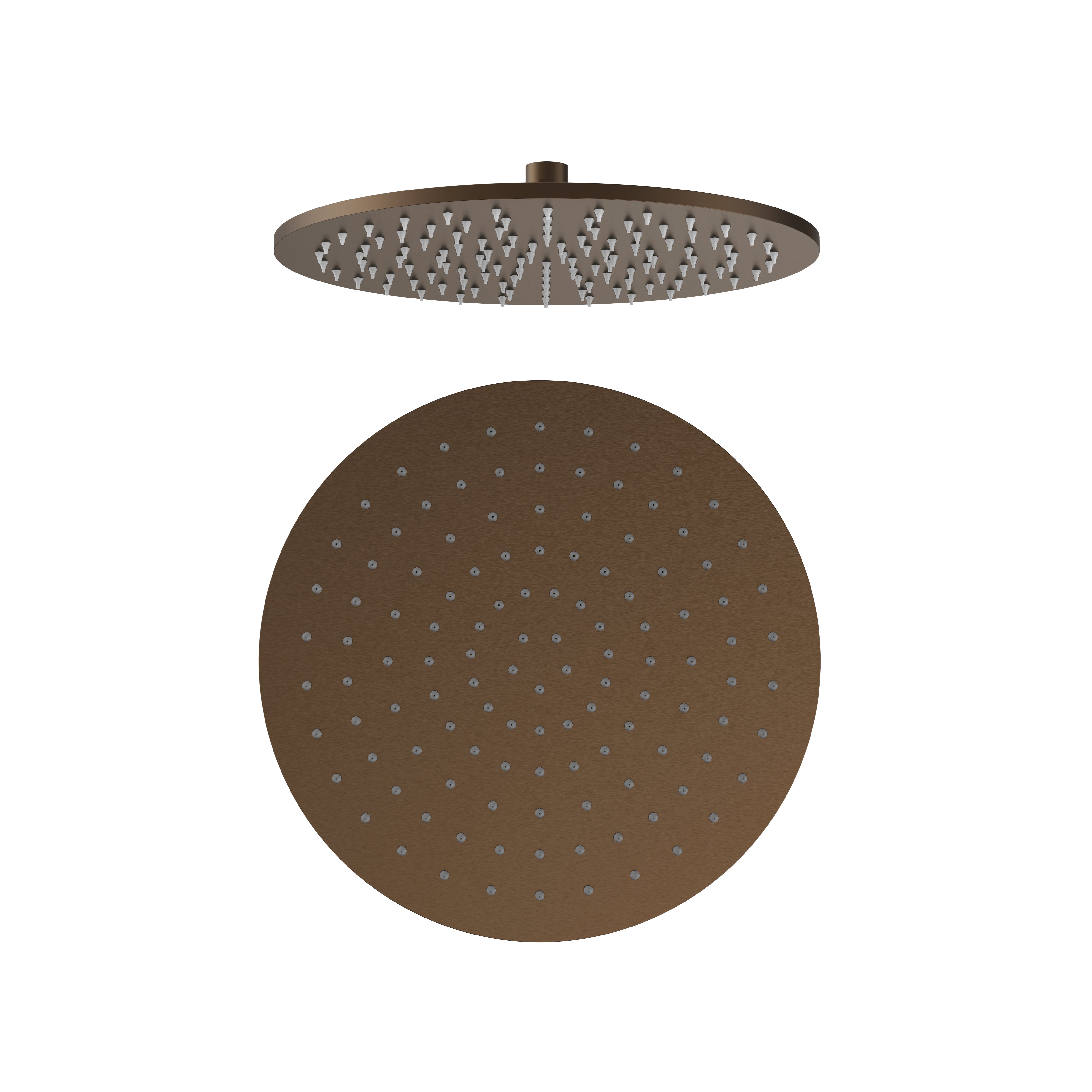 Uniforma hoofddouche - rond - 30 cm - bruin brons (pvd)