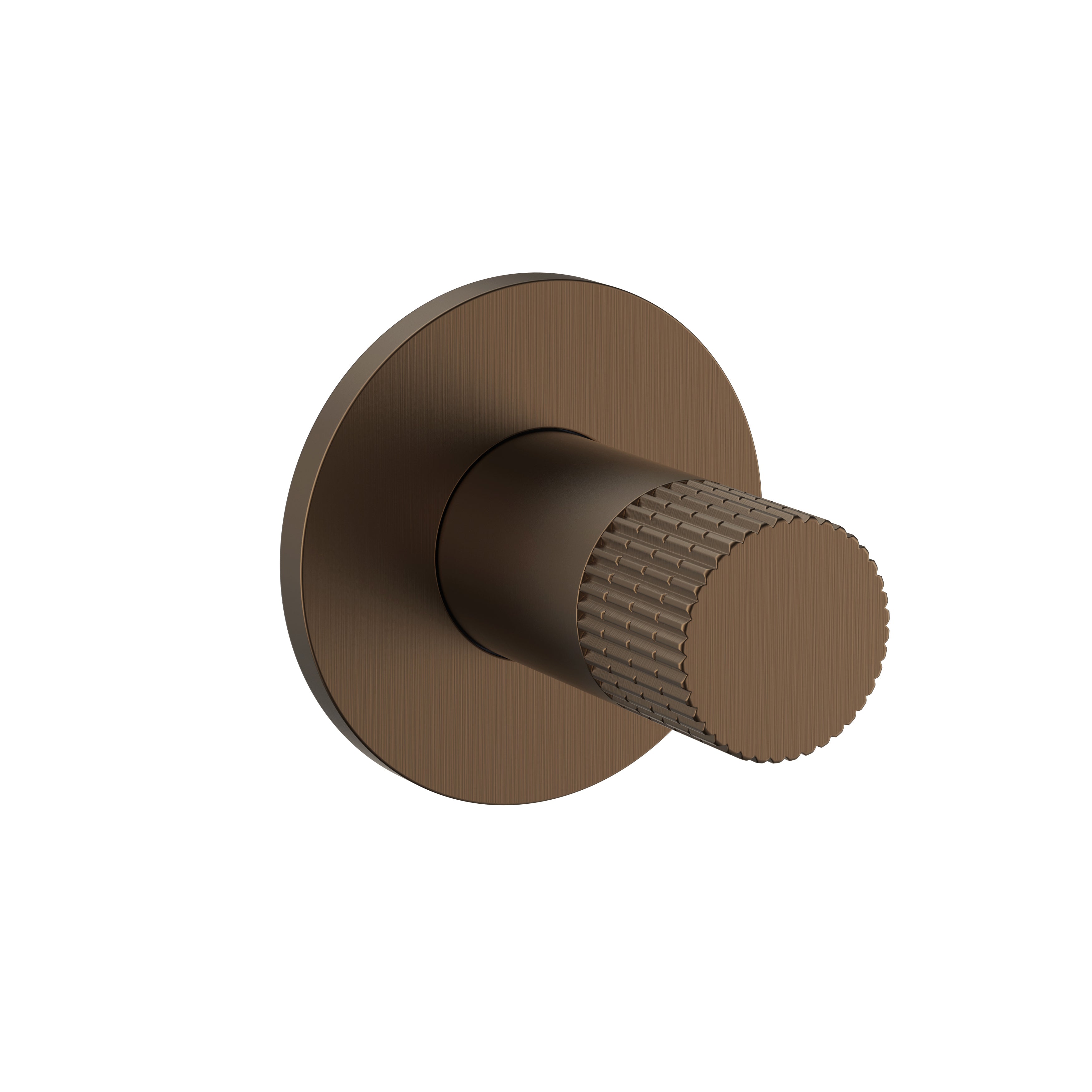 Stria bidetkraan - koud water - knop met verfijnde ribbelstructuur - bruin brons (pvd)