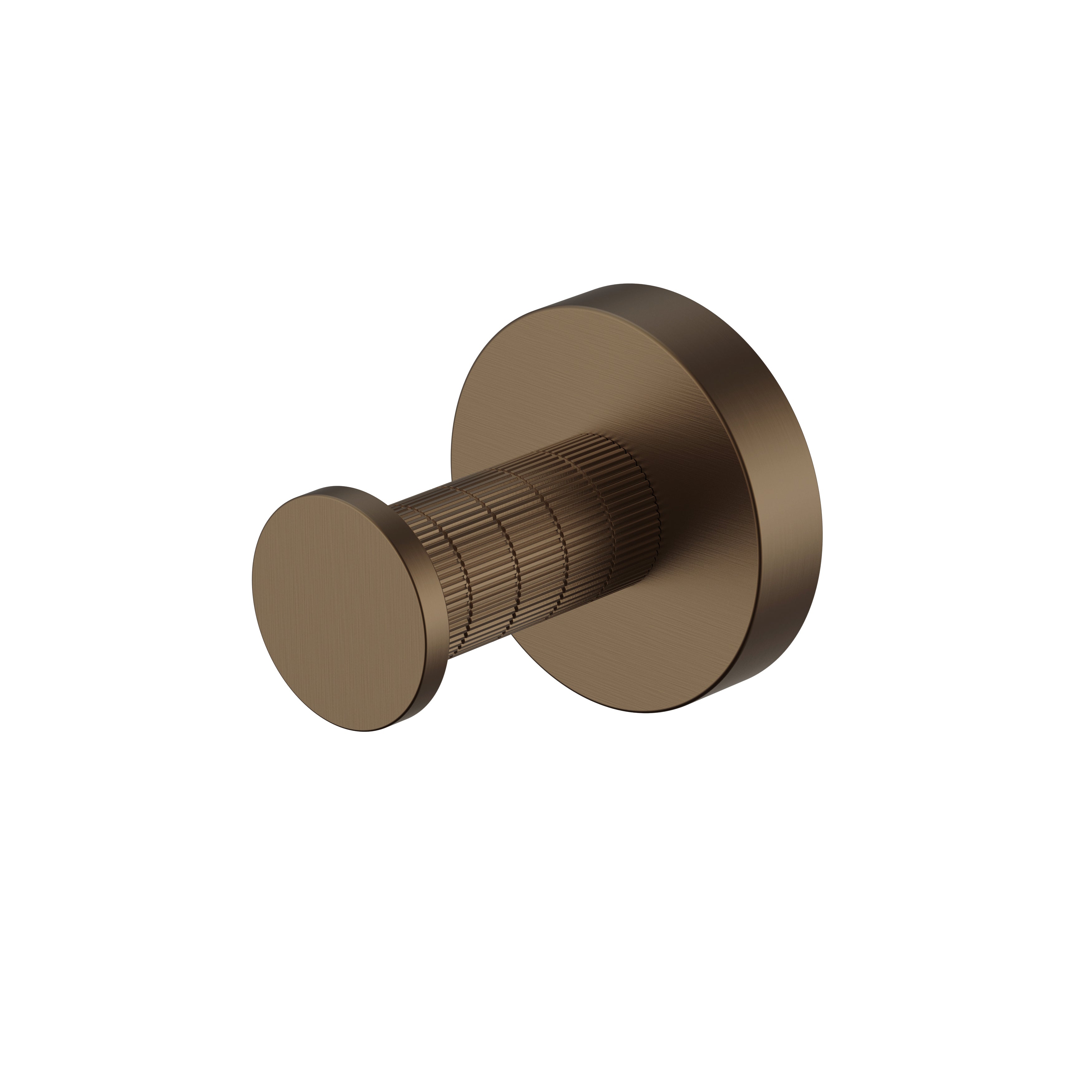 Stria haak - afwerking met ribbelstructuur - bruin brons (pvd)