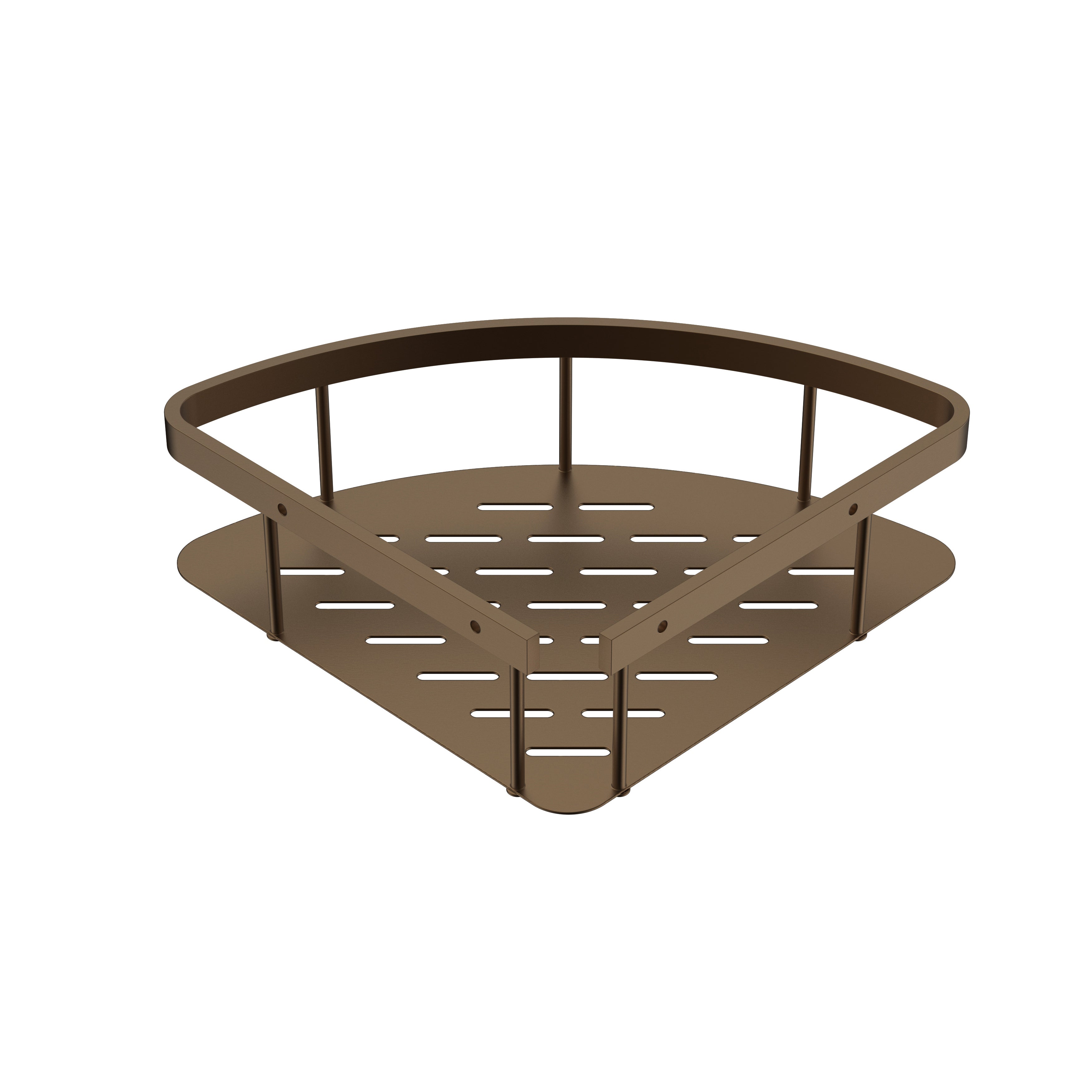 Uniforma douchekorf - hoekmodel - 22x7x22cm - bruin brons (pvd)