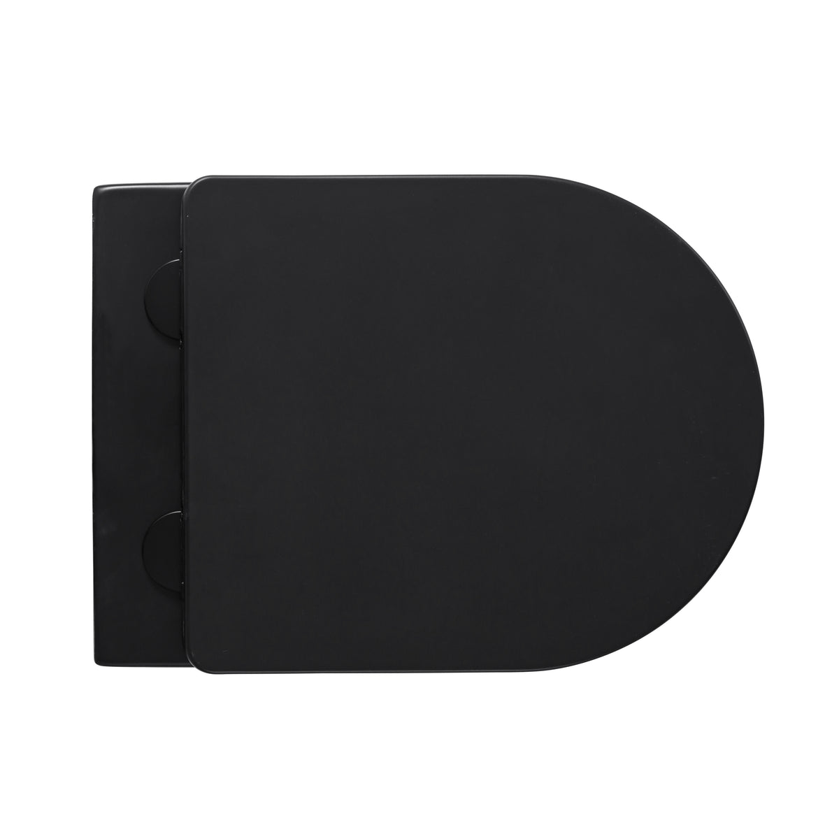 Aloni pro hangtoilet - tornado flush - randloos - met zitting - duroplast - soft close - quick release - compact 49 cm - 36x32x49 cm - mat zwart