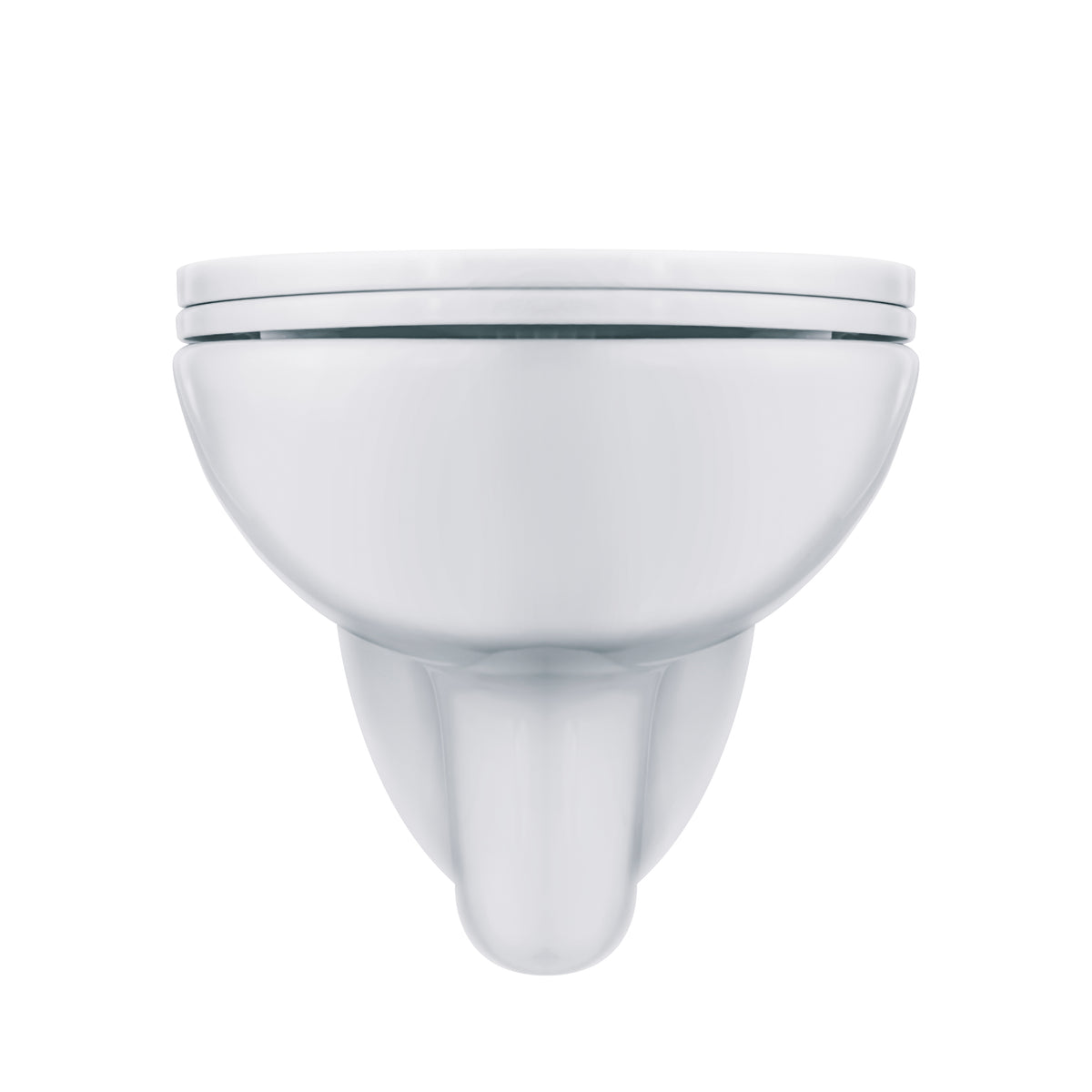 Aloni pro hangtoilet - randloos - met zitting - thermoplast (pp) - soft close - quick release - 35,5x41x54,5 cm - glanzend wit