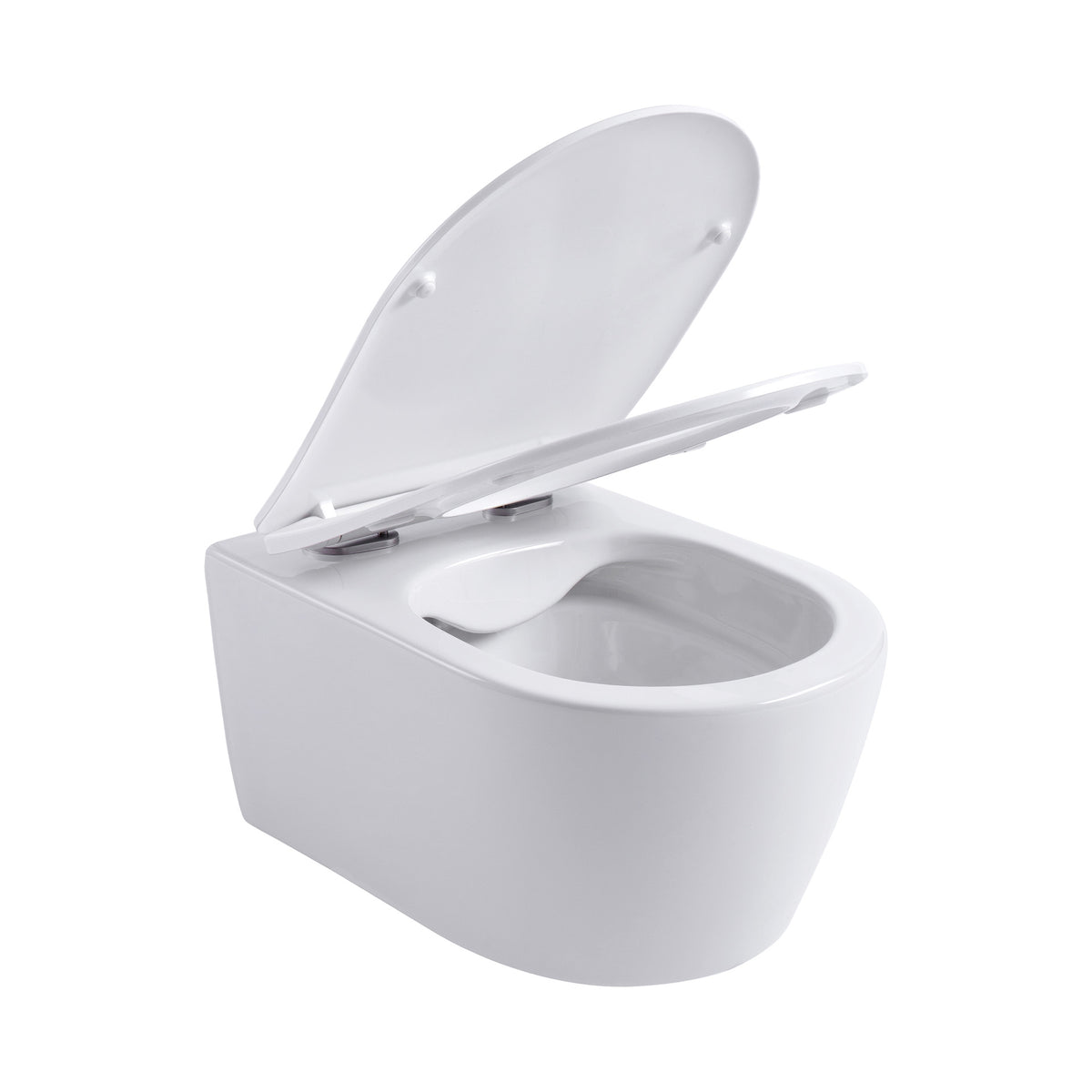 Aloni pro hangtoilet - randloos - met zitting - duroplast - soft close - quick release - compact 49 cm - 36x25x49 cm - mat wit