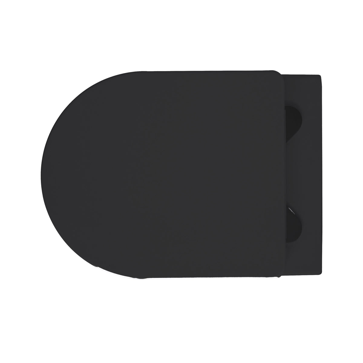 Aloni pro hangtoilet - randloos - met zitting - duroplast - soft close - quick release - compact 49 cm - 36x25x49 cm - mat zwart