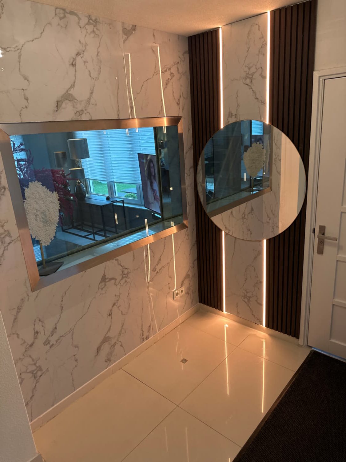 Isodeco PVC Marmer Plaat Hoogglans Wit Bianco Carrara
