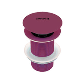 Creavit afvoerplug - click waste 5/4" - met overloop - berry