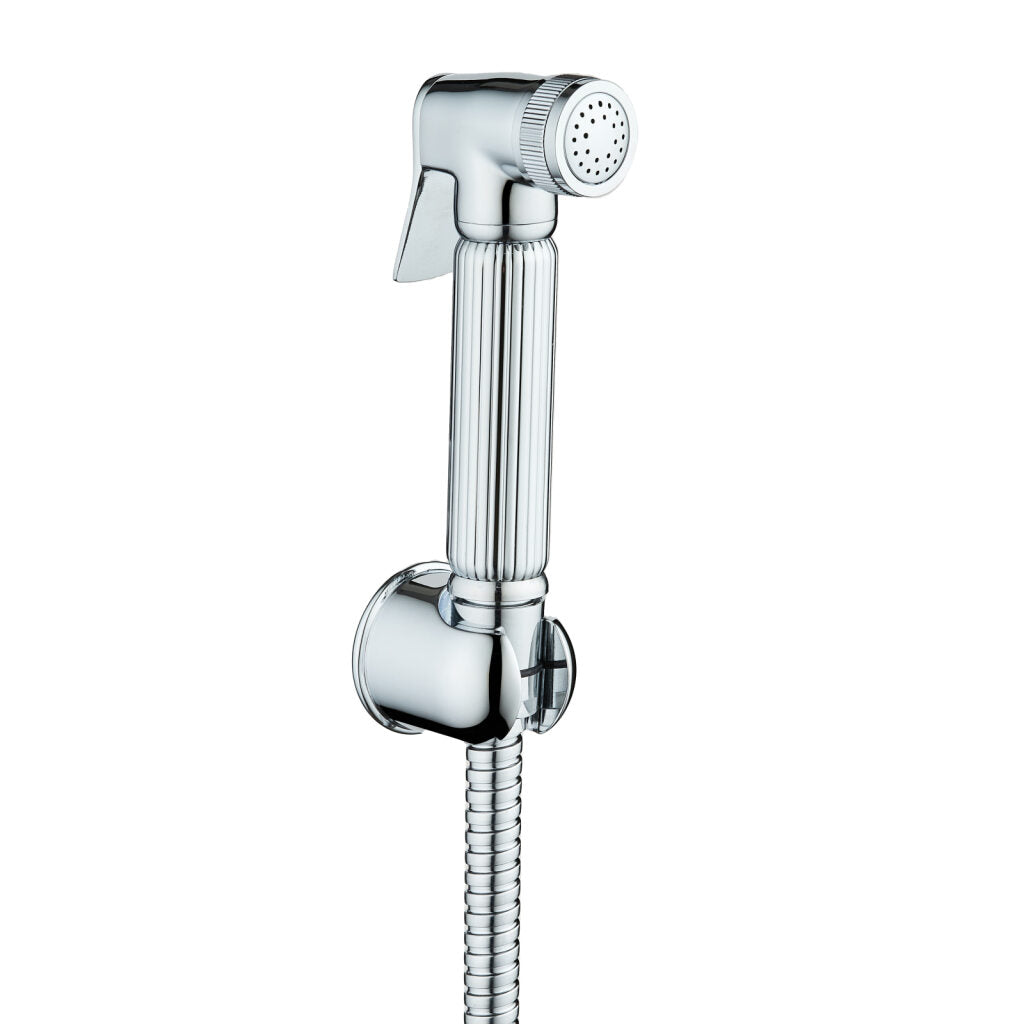 Aloni design set wc-(bidet) sproeier rond - chroom