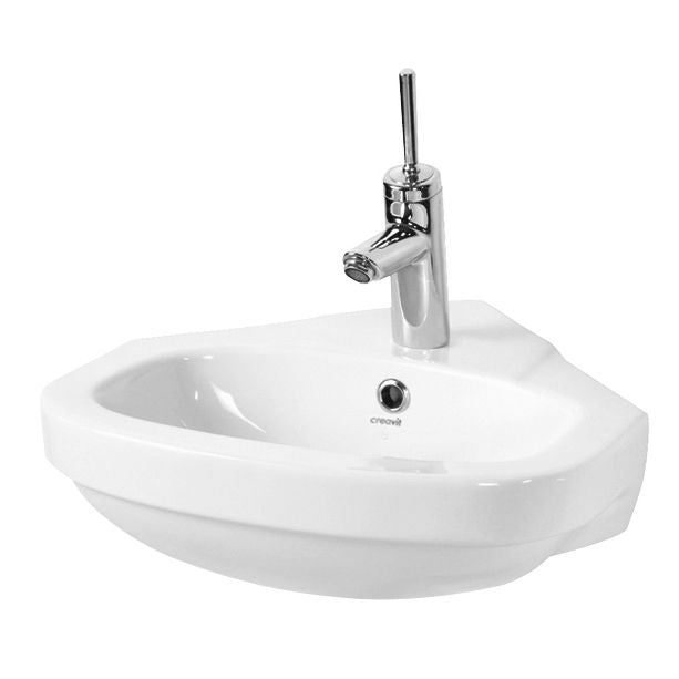 Creavit keramische hoek fontein wit 45 x 45 cm
