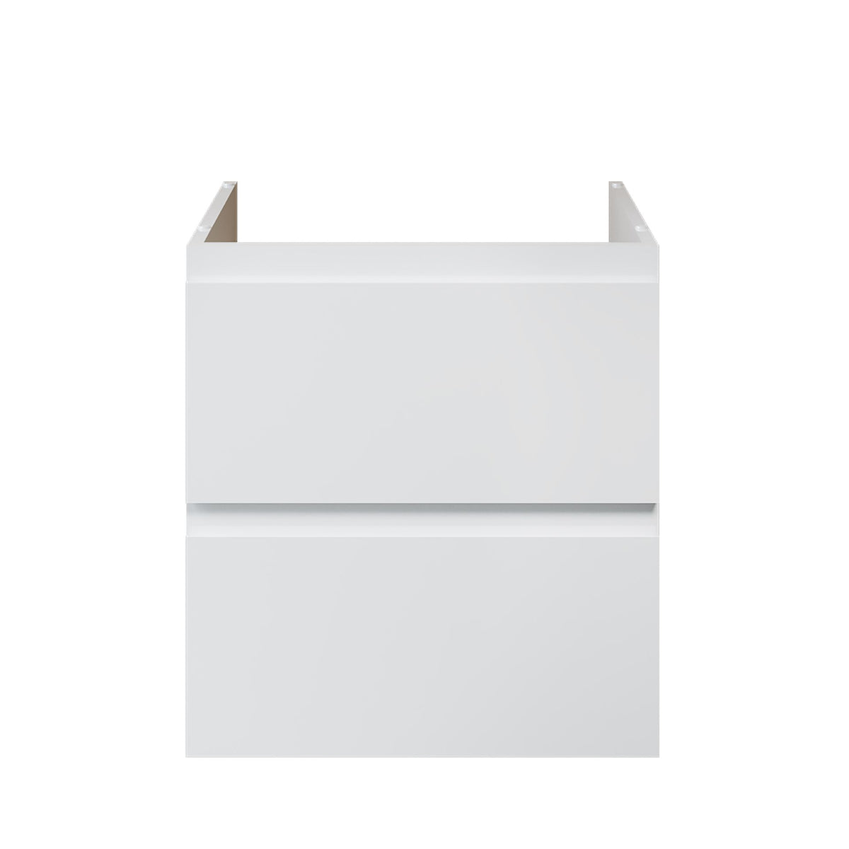 Aloni sally XL wastafelonderkast - 2 lades - softclose - greeploos - 56 x 60x45,3 cm - glanzend wit
