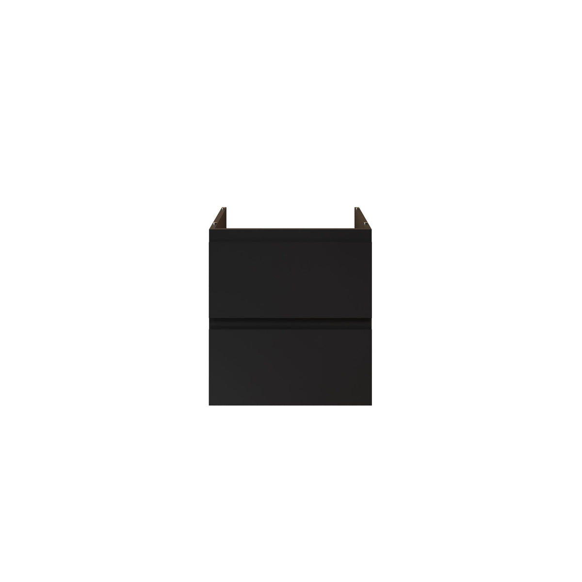 Aloni sally XL wastafelonderkast - 2 lades - softclose - greeploos - 56 x 60x45,3 cm - mat zwart