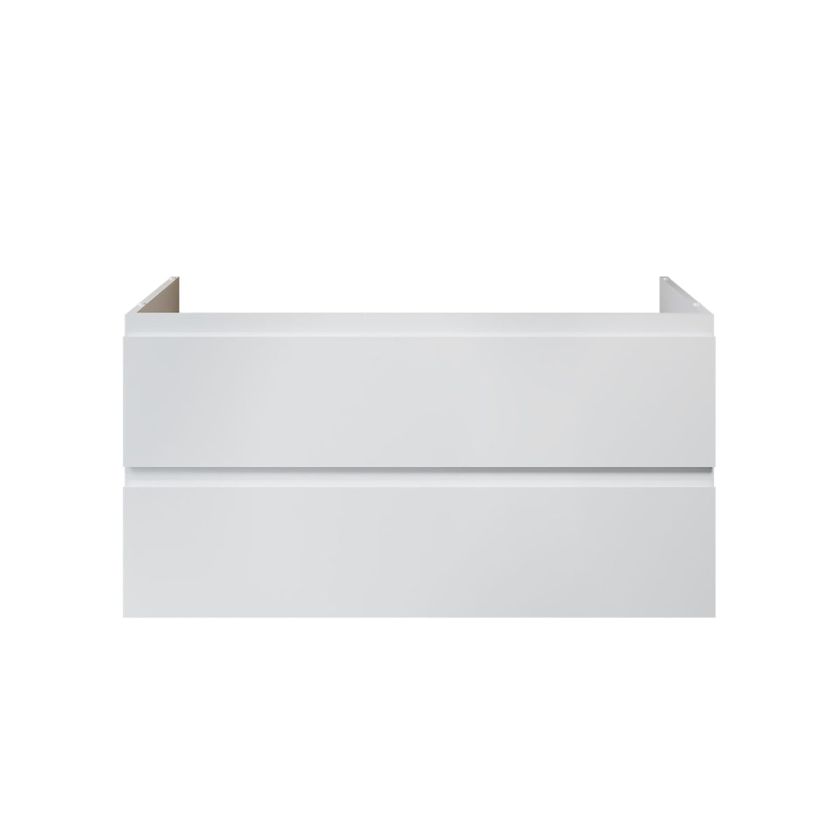 Aloni sally XL wastafelonderkast - 2 lades - softclose - greeploos - 118 x 60x45,3 cm - glanzend wit