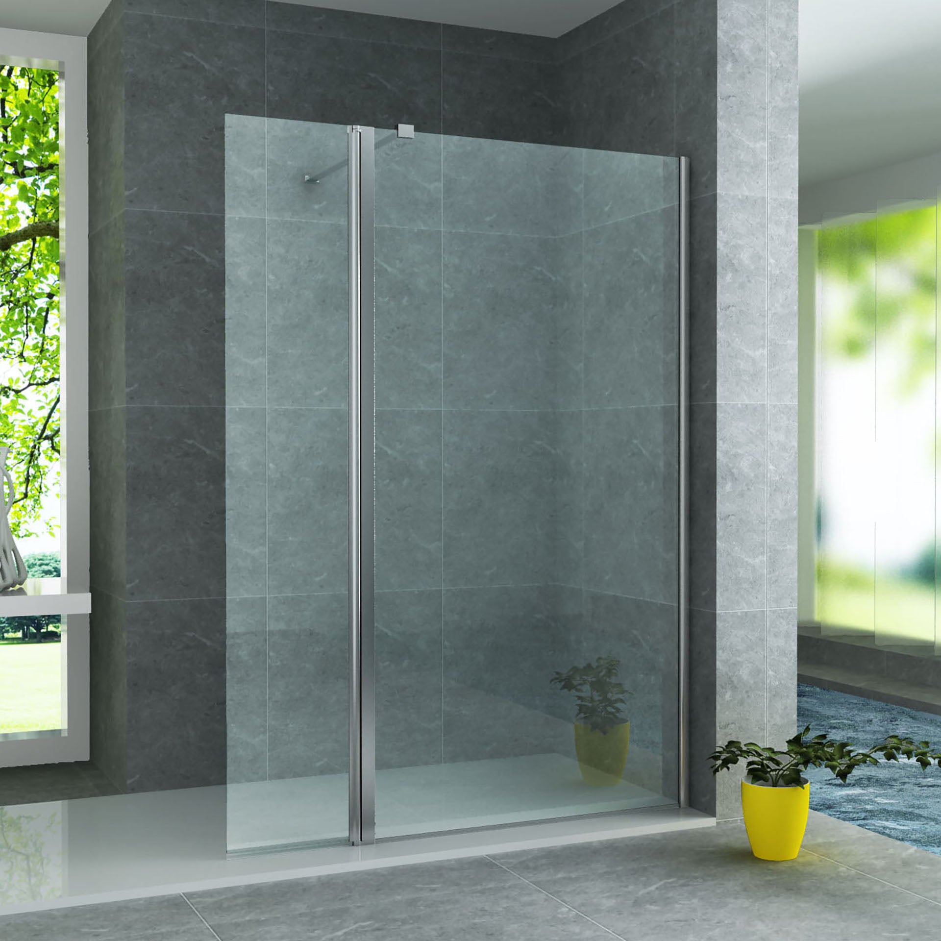 Aloni draaibare zijwand 8mm (50x200cm)