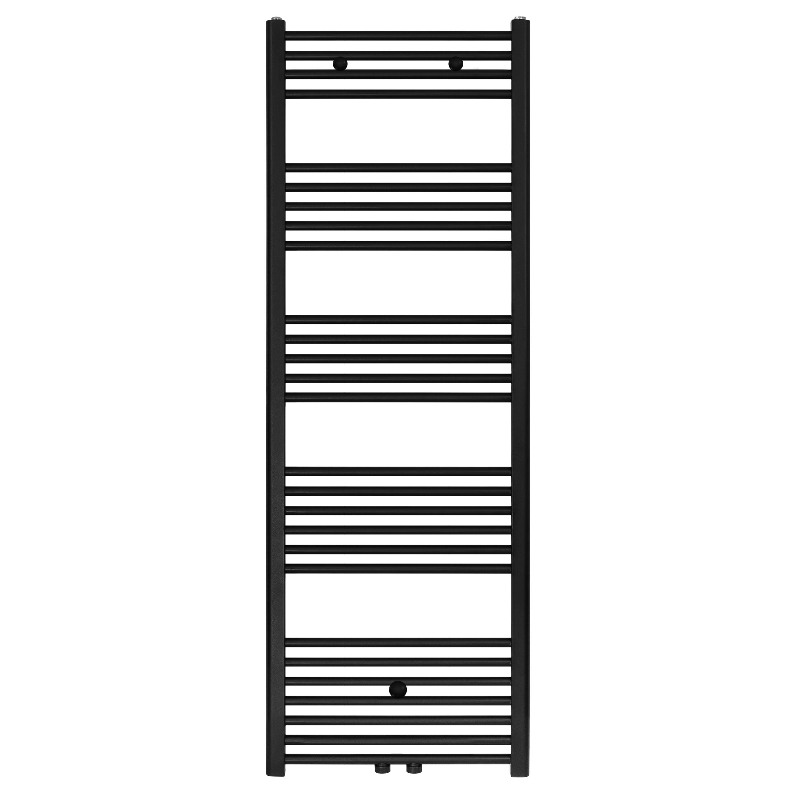 Belrad handdoekdroger - links-rechts/middenaansluiting - 721 watt - 1600x500cm - mat zwart