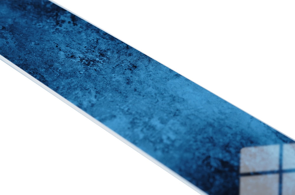 Isodeco Zelfklevende Mozaïek Steenstrip Hoogglans Metro/Visgraat Blauw