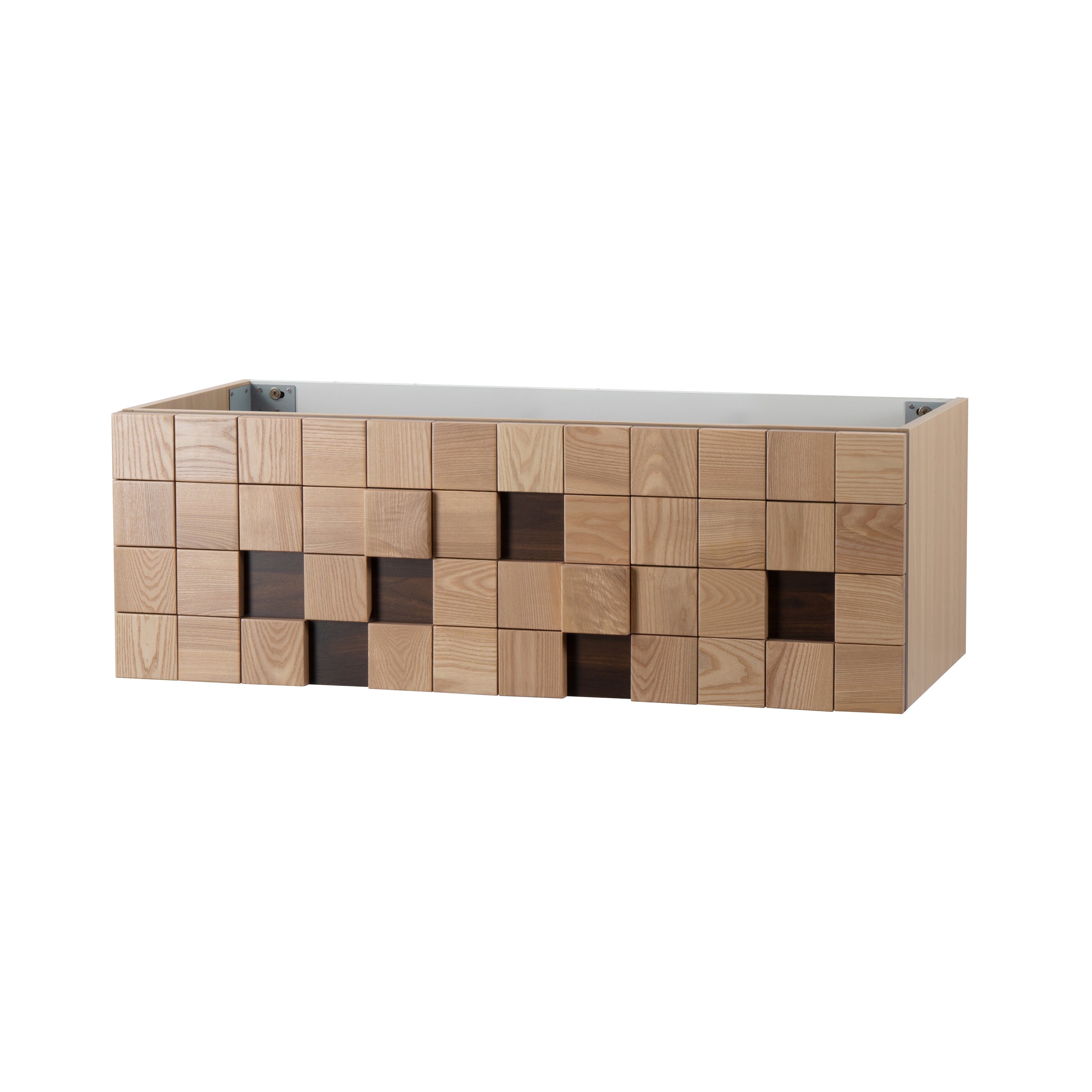 Mimoza wastafelonderkast - 1 lade - greeploos - soft close – 119x40x52 cm - licht eiken