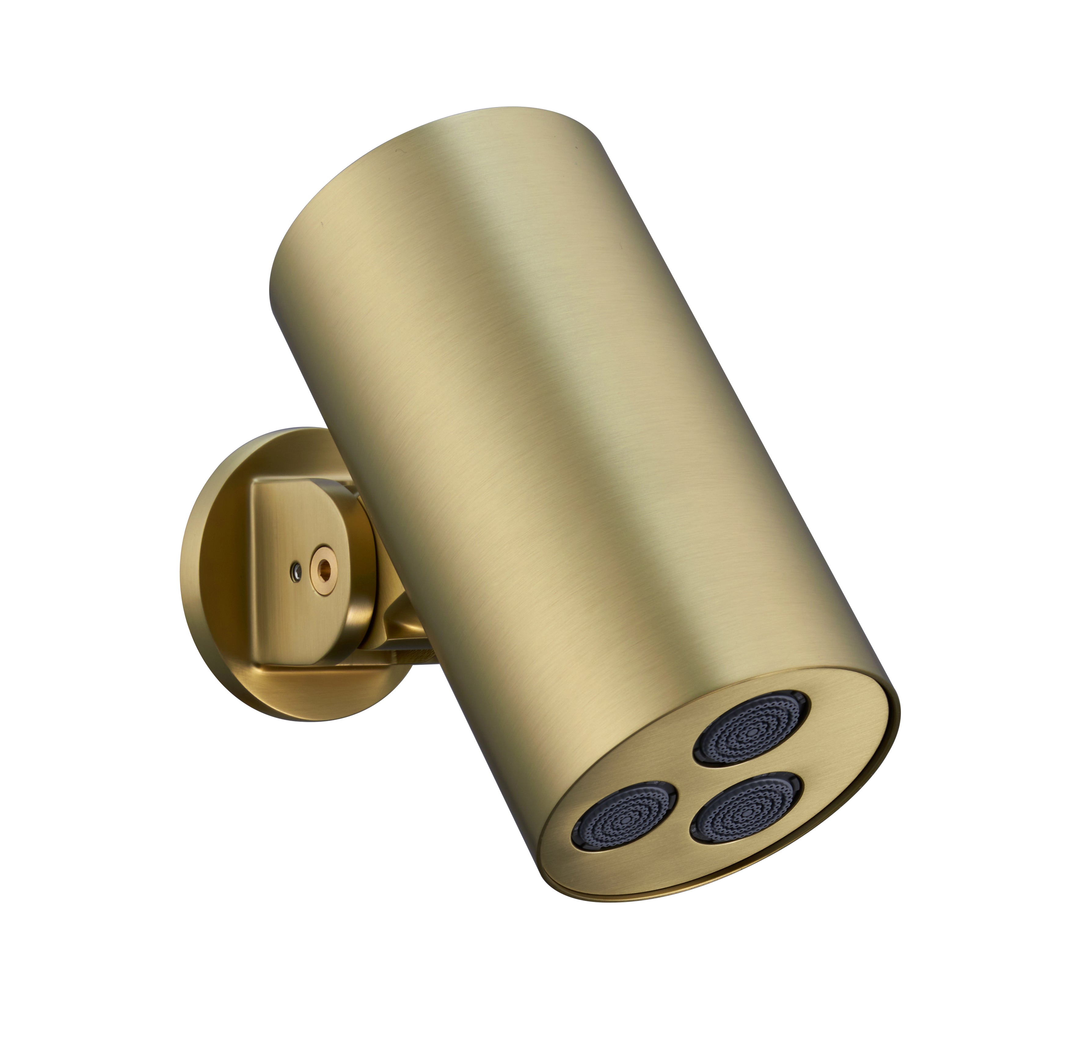 Uniforma hoofddouche cilinder - 1 stand - muurmontage - 8x15 cm - geborsteld goud (pvd)