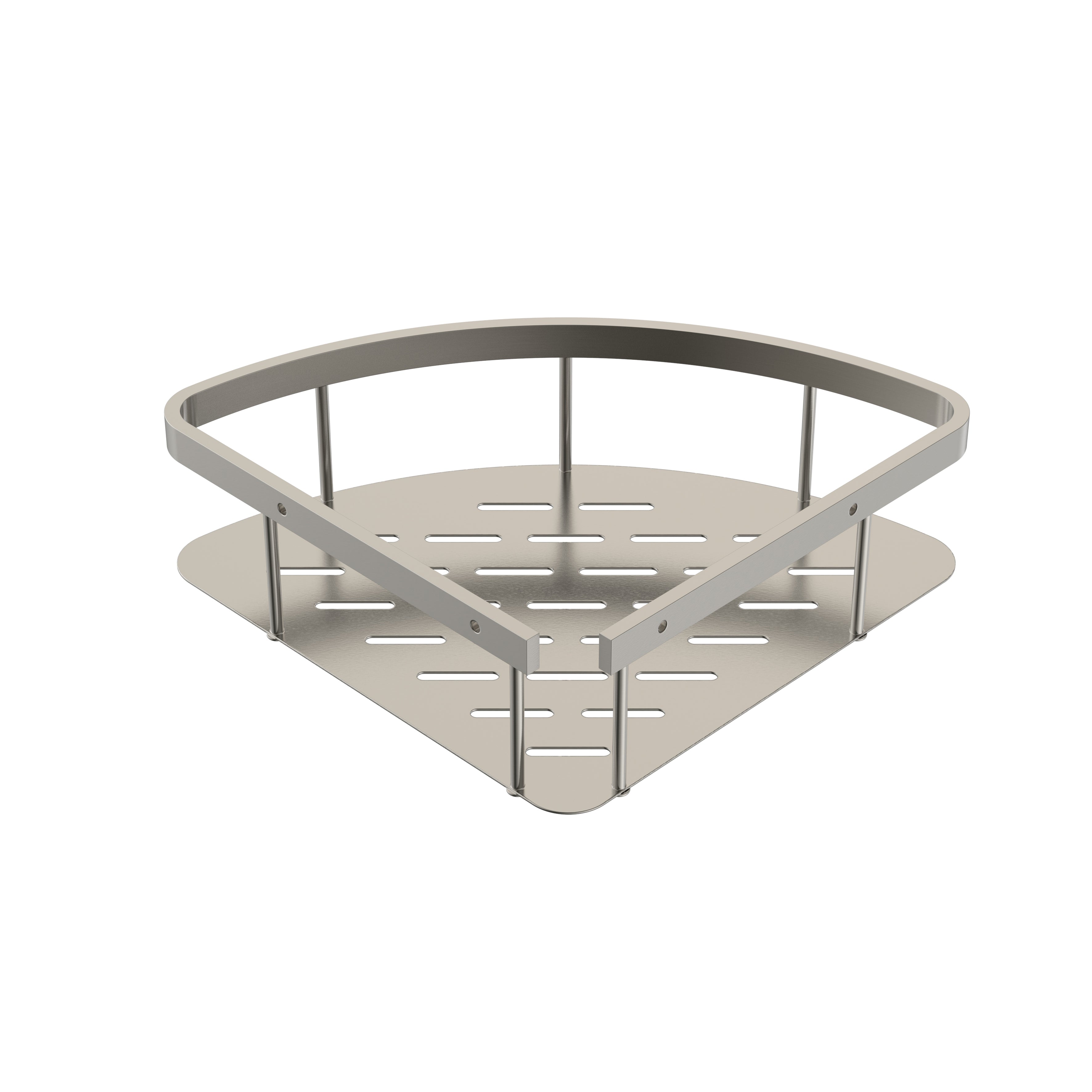 Uniforma douchekorf - hoekmodel - 22x7x22cm - geborsteld rvs