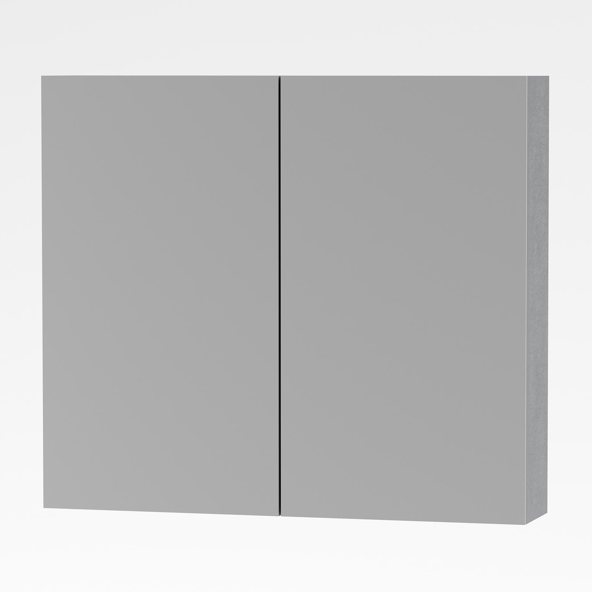 Aloni sally spiegelkast, 2 deuren (80x70cm) - kleur aluminium