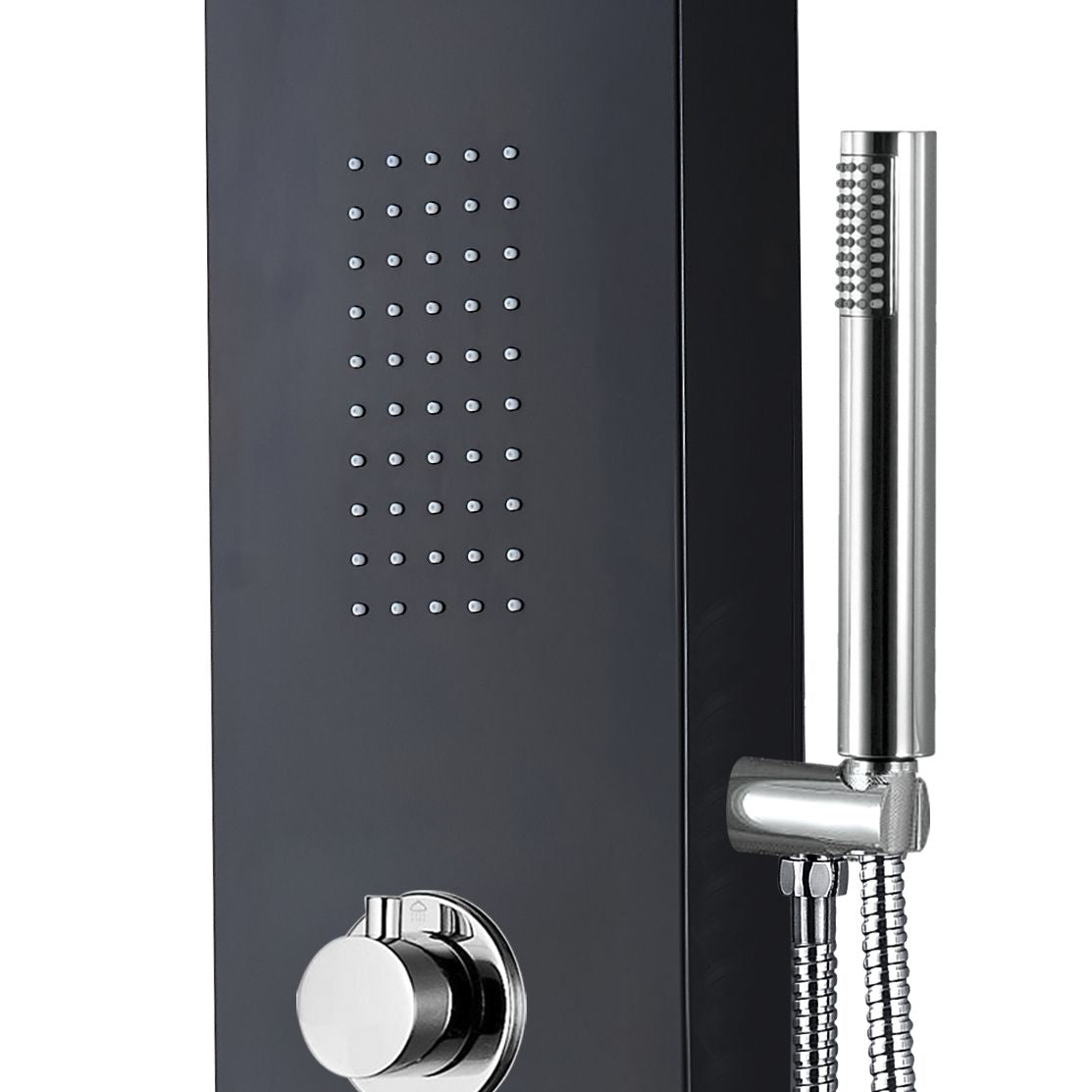 Aloni thermostatische douchepaneel zwart