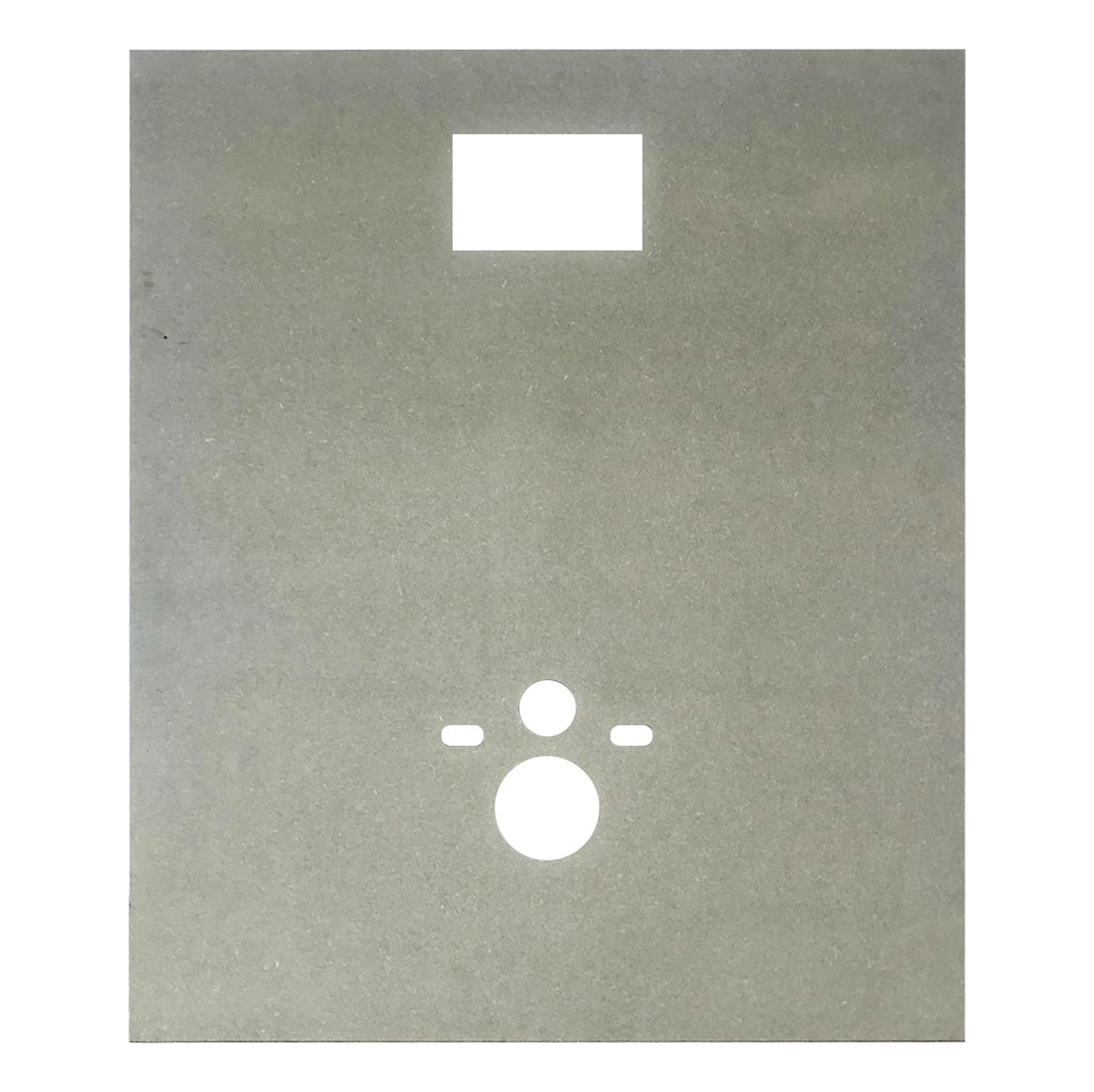 Aloni waterwerende plaat voor hangtoilet - mdf - voorgeboord - geschikt voor geberit inbouwreservoirs - 122x100cx1,5 cm